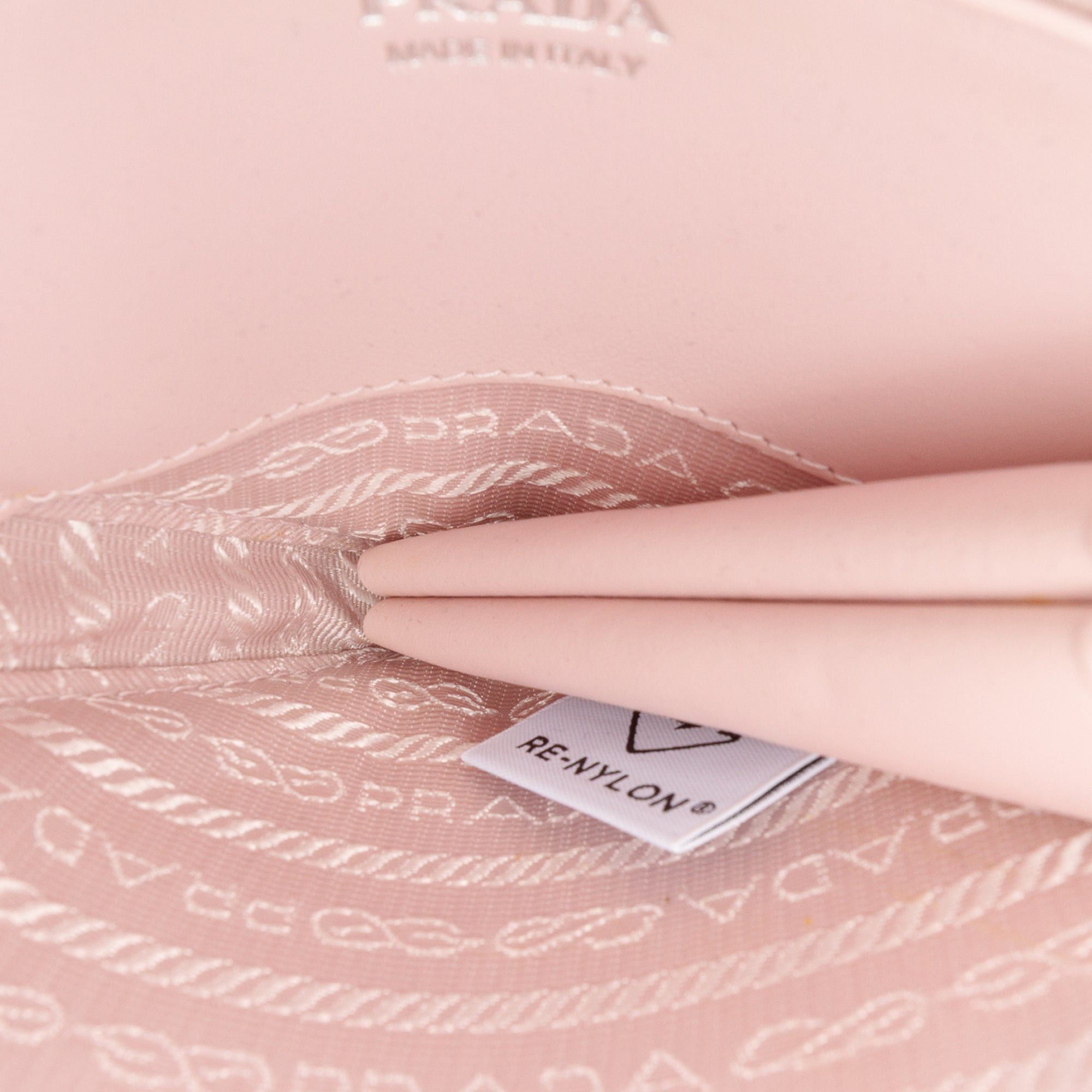 Prada Mini Crystal Embellished Satin and Leather Triangle Pouch Size ONE SIZE - 5 Thumbnail