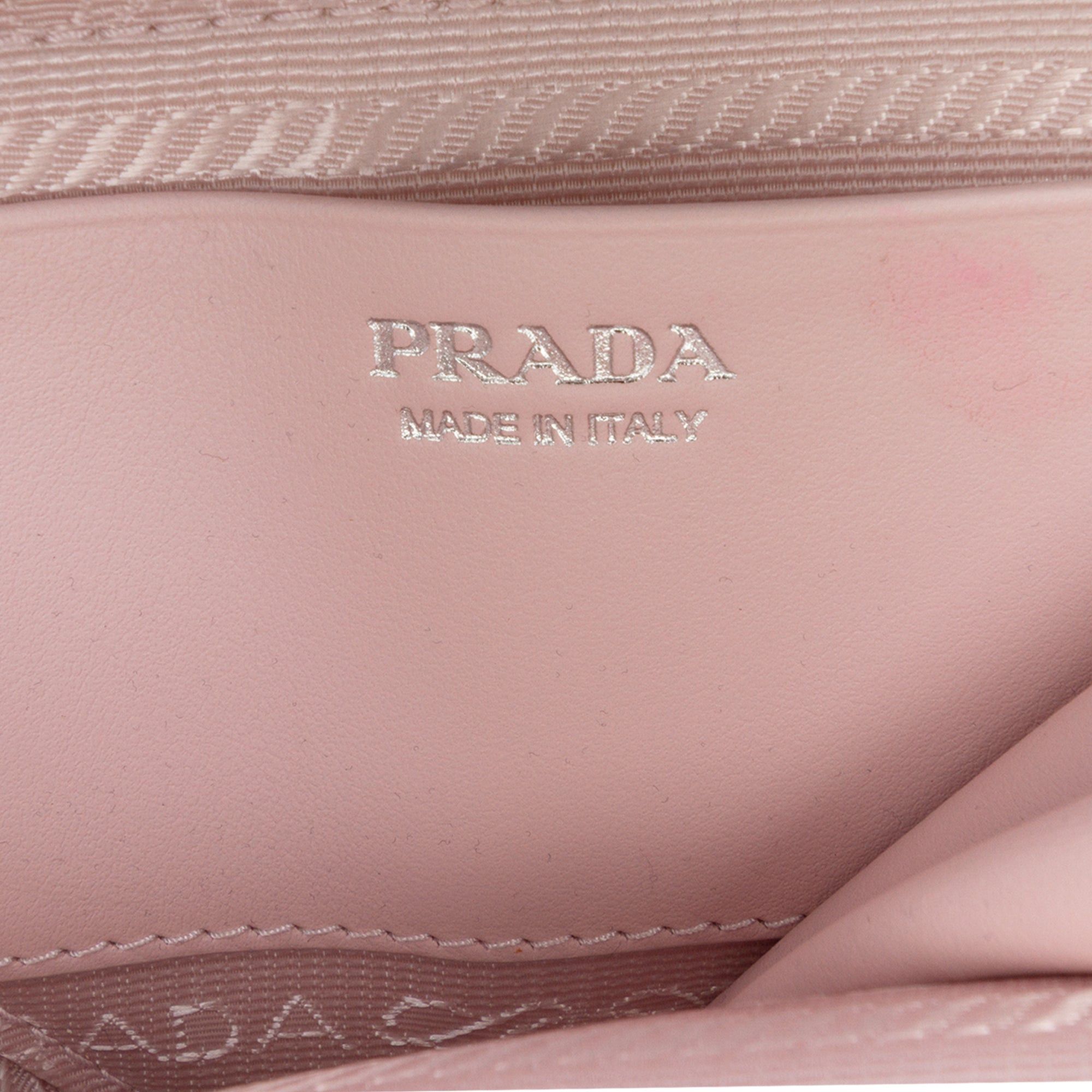 Prada Mini Crystal Embellished Satin and Leather Triangle Pouch Size ONE SIZE - 6 Thumbnail