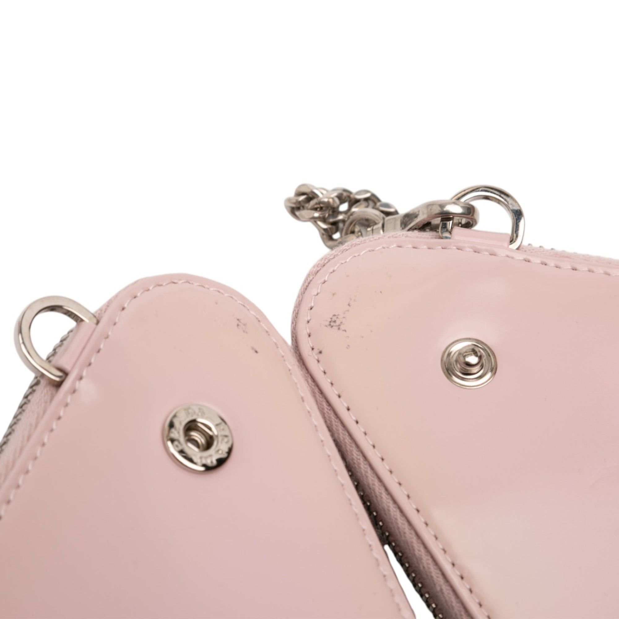 Prada Mini Crystal Embellished Satin and Leather Triangle Pouch Size ONE SIZE - 8 Thumbnail