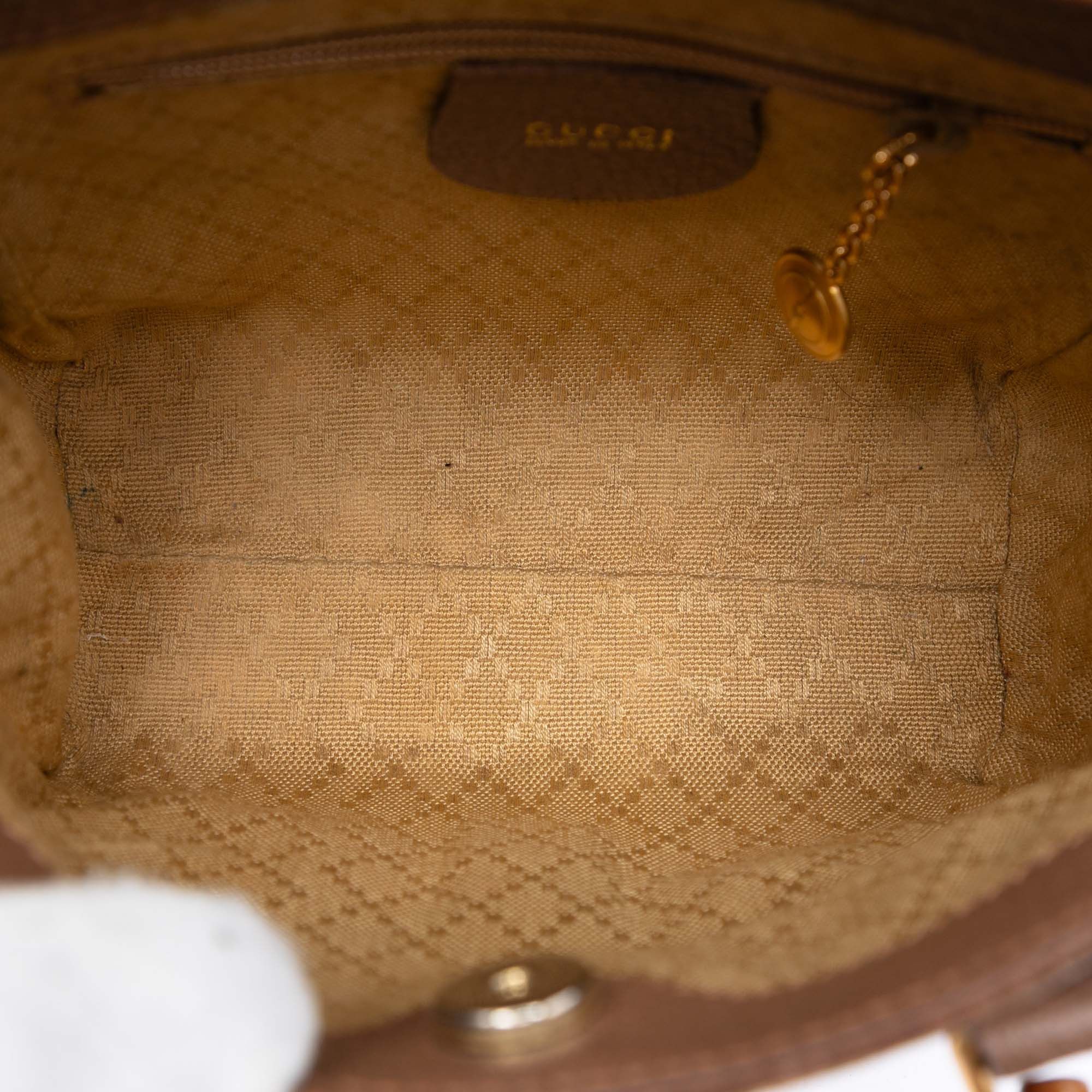 Gucci Mini Suede Bamboo Satchel Size ONE SIZE - 4 Thumbnail