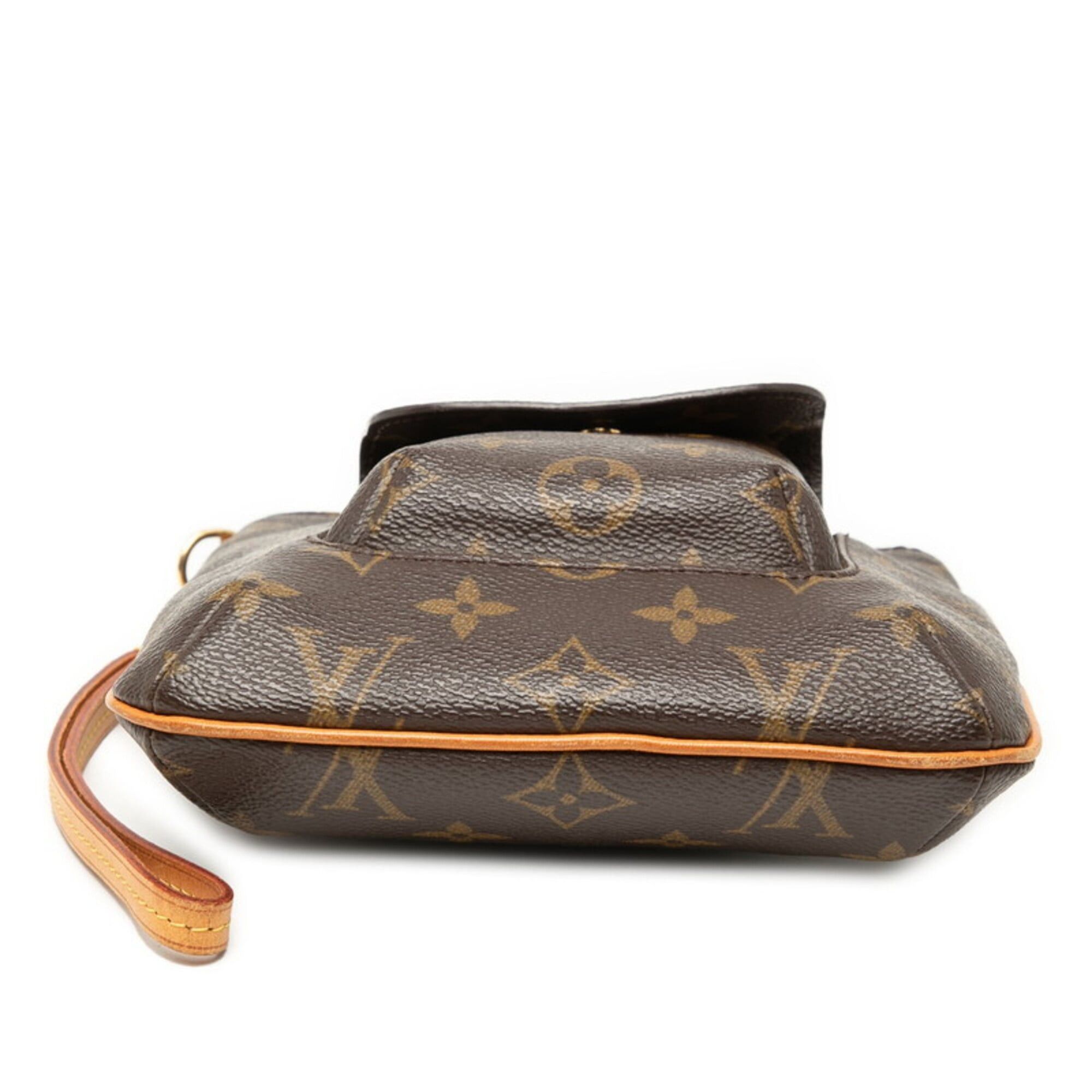 Louis Vuitton Louis Vuitton Monogram Partition Handbag Pouch Mini Bag M51901 Brown Leather Women's LOUIS VUITTON Size ONE SIZE - 3 Thumbnail