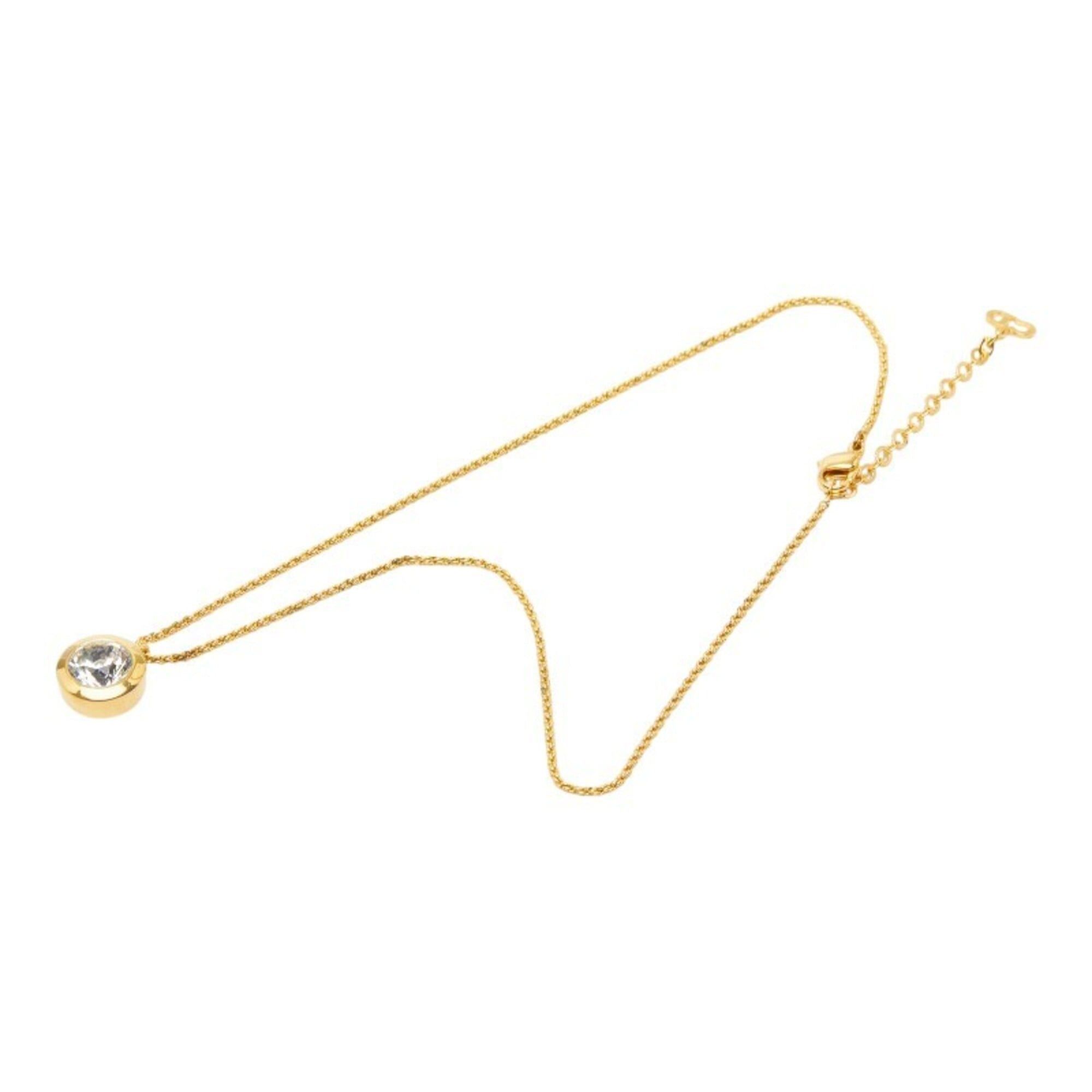 Dior Christian Dior Dior Large Chain Pendant Necklace with Gold Rhinestones, Plated, for Women Size ONE SIZE - 4 Thumbnail