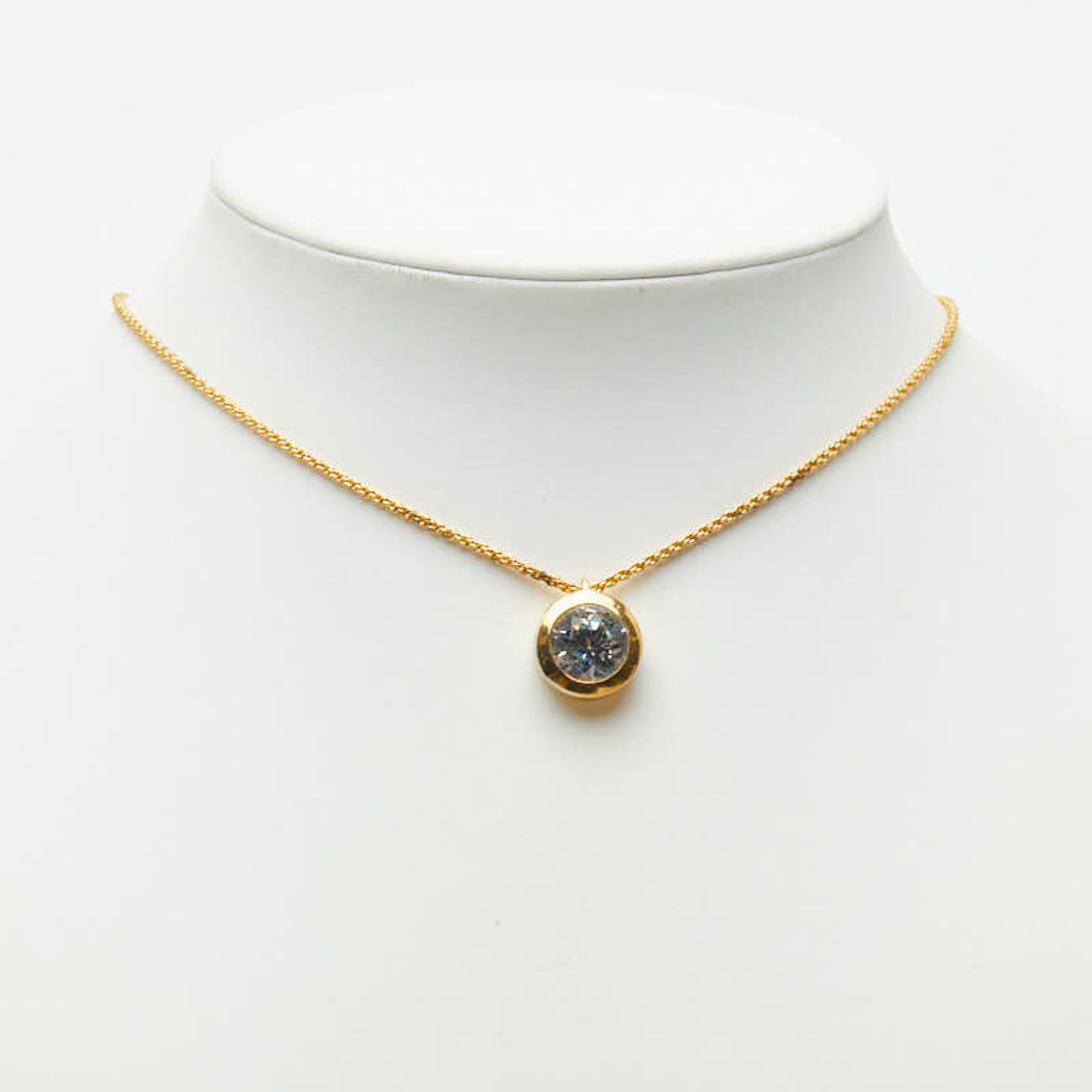 Dior Christian Dior Dior Large Chain Pendant Necklace with Gold Rhinestones, Plated, for Women Size ONE SIZE - 8 Thumbnail