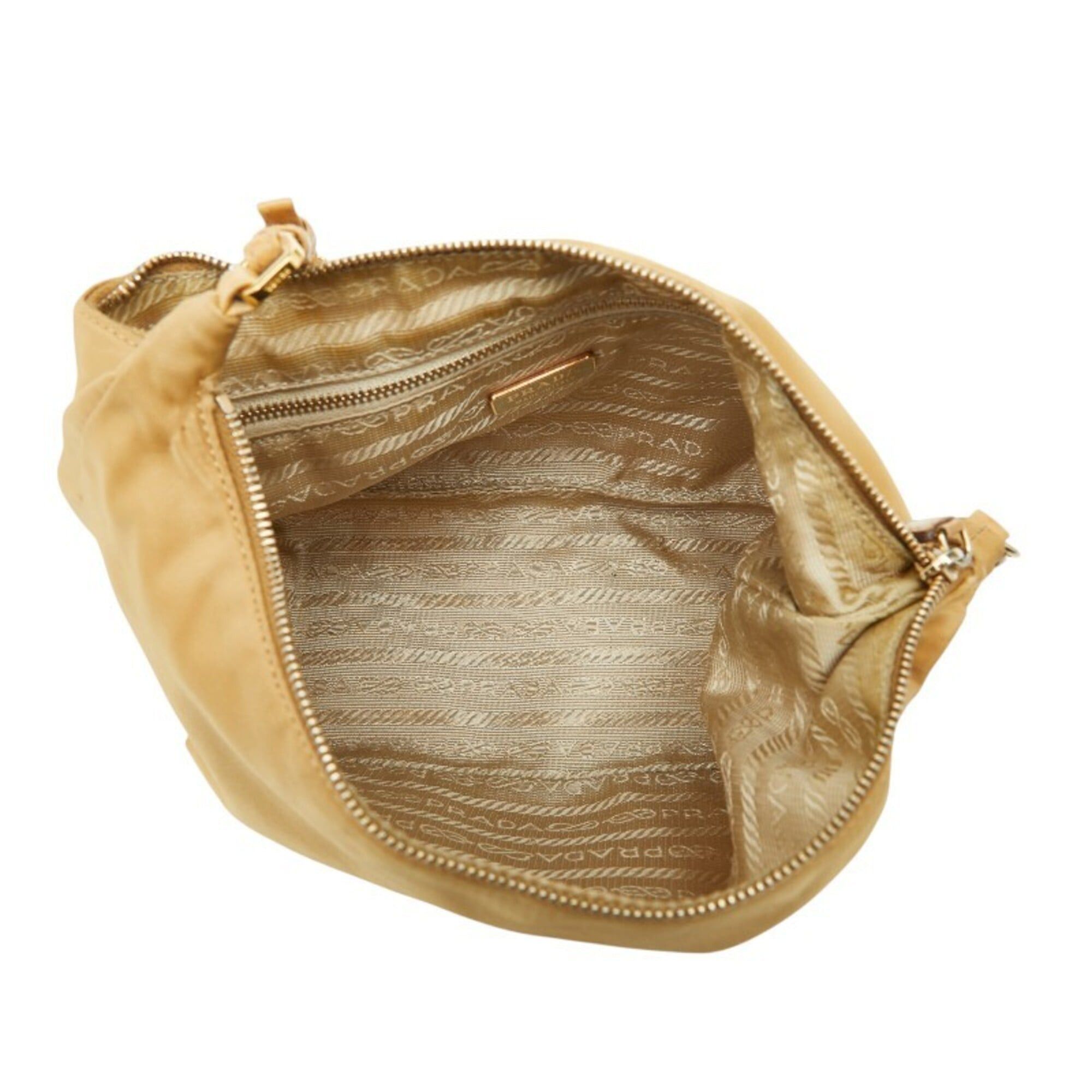 Prada Prada Logo Chain One-Shoulder Bag, Beige Nylon Leather, Women's PRADA Size ONE SIZE - 6 Thumbnail