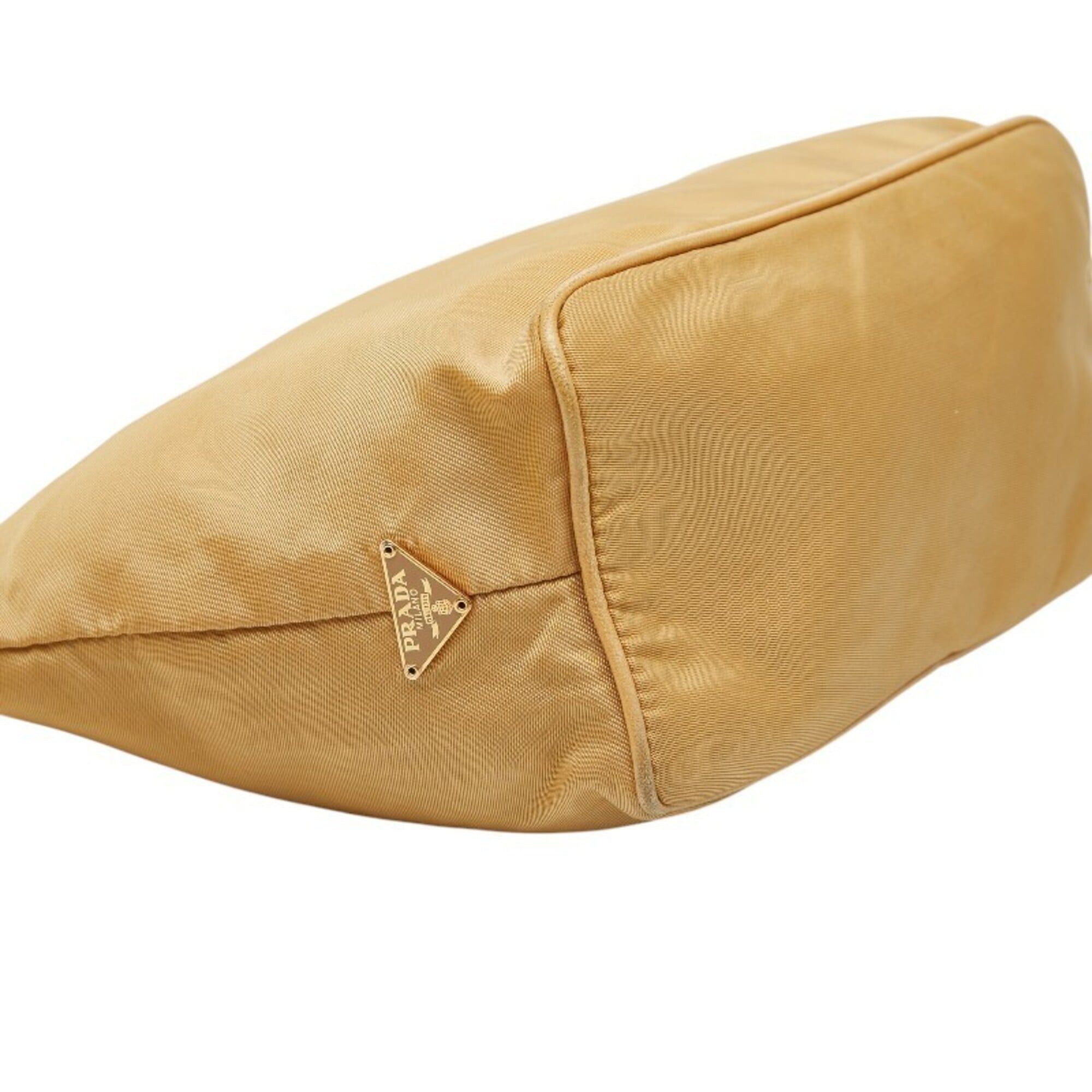 Prada Prada Logo Chain One-Shoulder Bag, Beige Nylon Leather, Women's PRADA Size ONE SIZE - 5 Thumbnail