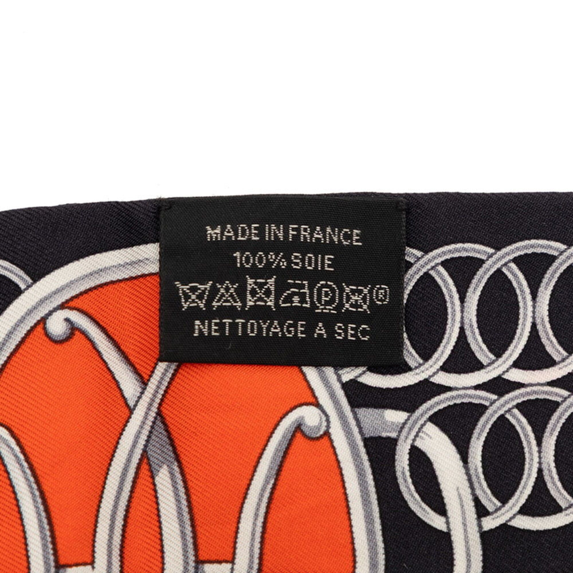 Hermes Hermes Twilly Lift Profile Scarf/Muffler, Black/Multicolor Silk, Women's Size ONE SIZE - 5 Thumbnail