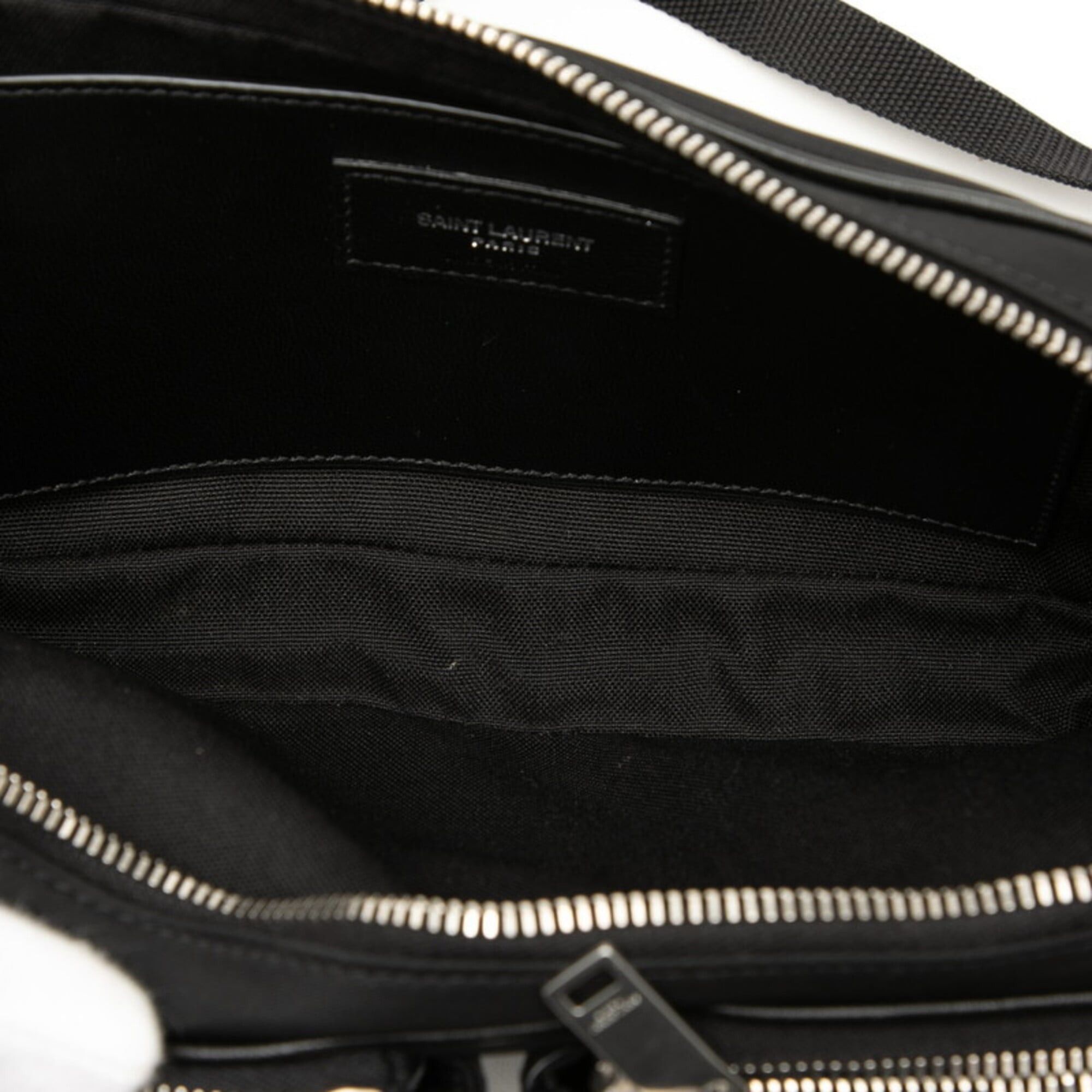 Saint Laurent Paris Saint Laurent Logo Shoulder Bag 712569 Black Nylon Patent Leather Women's SAINT LAURENT Size ONE SIZE - 4 Thumbnail