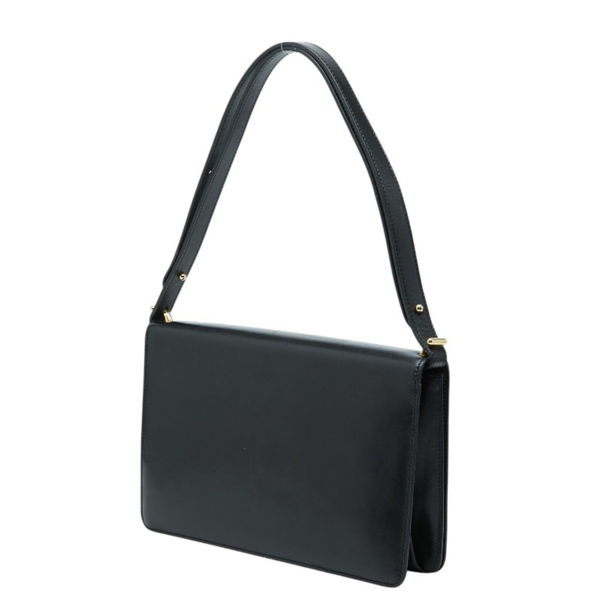 Dior Christian Dior Dior Logo One-Shoulder Bag, Black Leather, Women's Size ONE SIZE - 2 Thumbnail