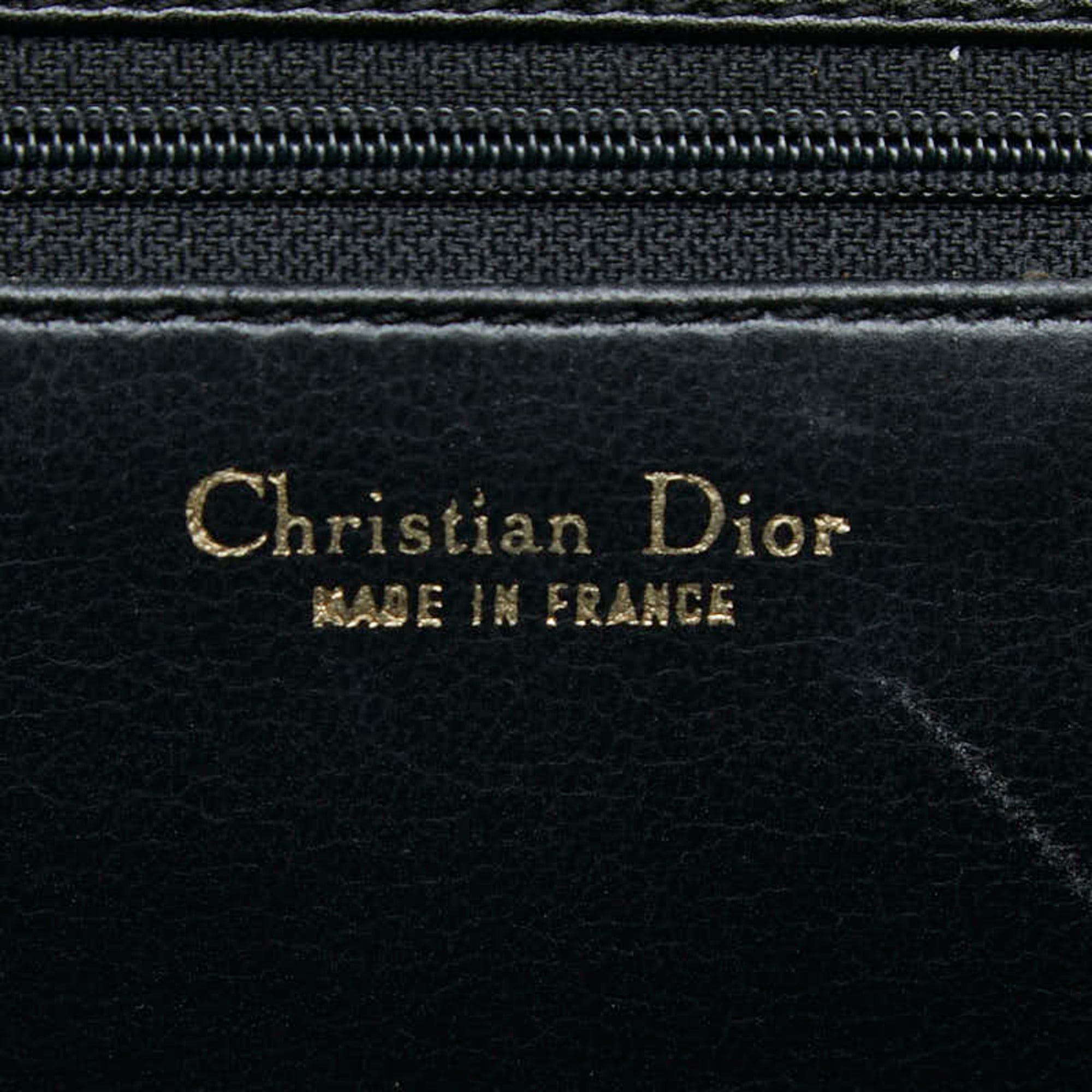 Dior Christian Dior Dior Logo One-Shoulder Bag, Black Leather, Women's Size ONE SIZE - 8 Thumbnail