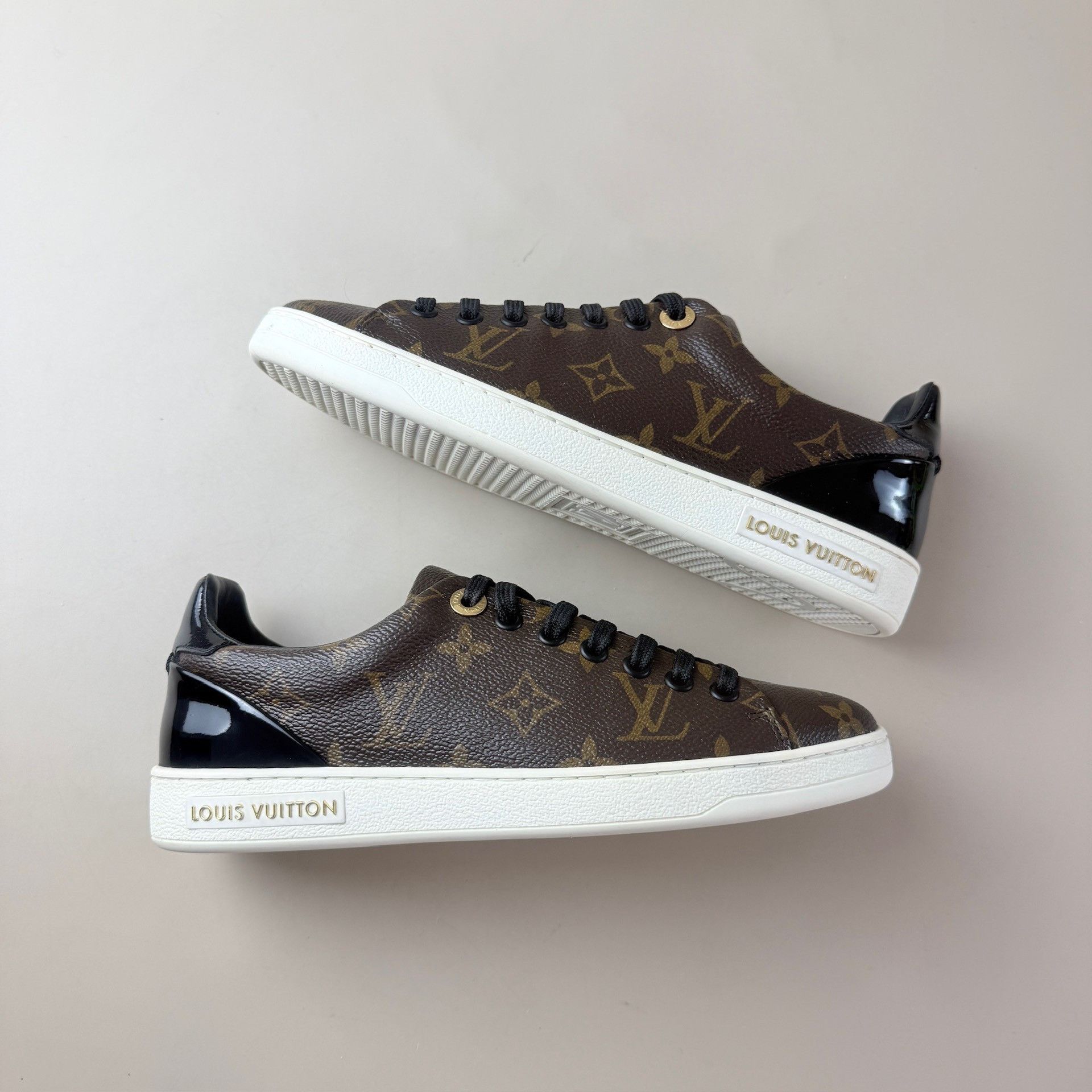 Louis Vuitton Louis Vuitton Monogram Black Brown Casual Shoes Size US 4.5 / IT 34.5 - 4 Thumbnail
