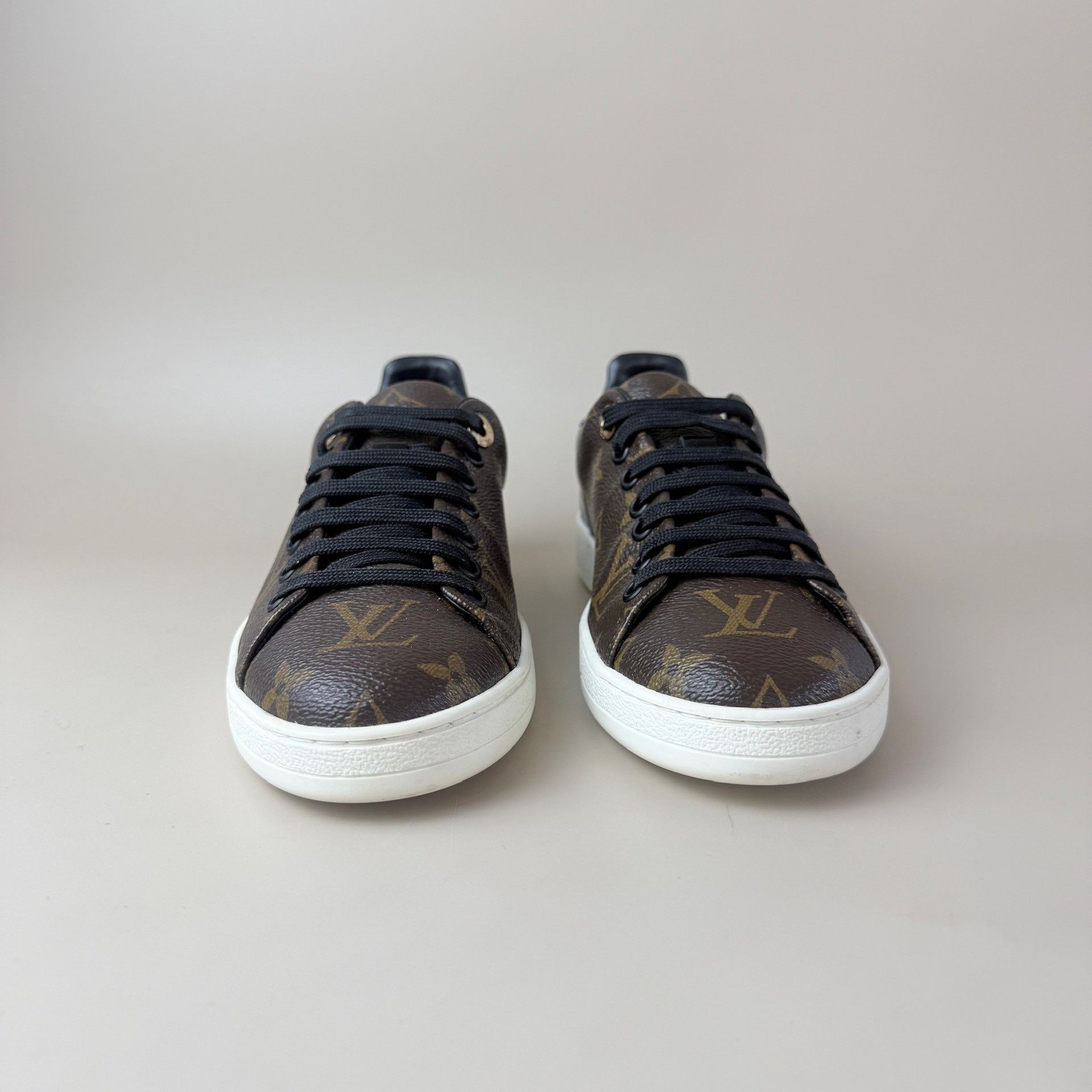 Louis Vuitton Louis Vuitton Monogram Black Brown Casual Shoes Size US 4.5 / IT 34.5 - 2 Thumbnail