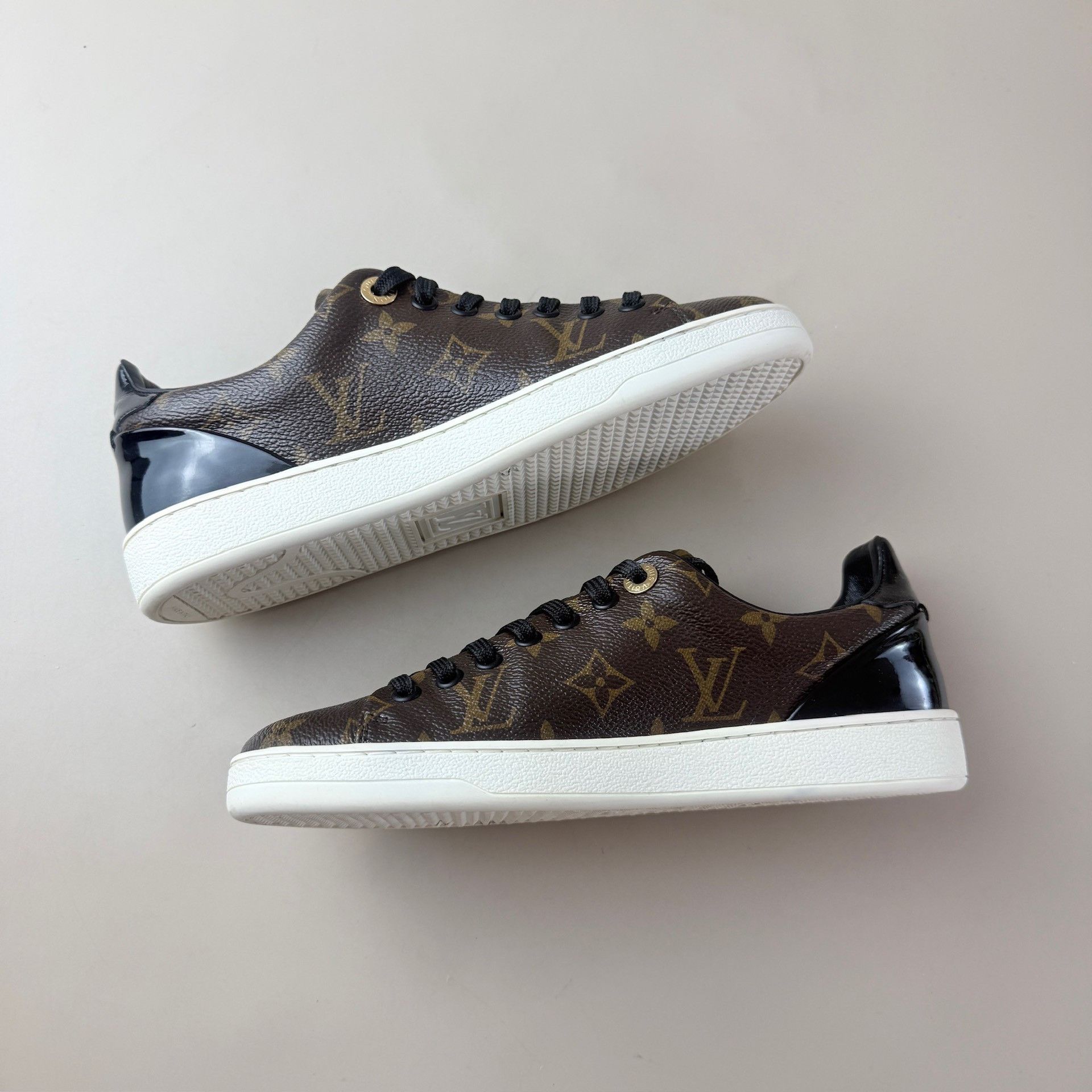 Louis Vuitton Louis Vuitton Monogram Black Brown Casual Shoes Size US 4.5 / IT 34.5 - 5 Thumbnail