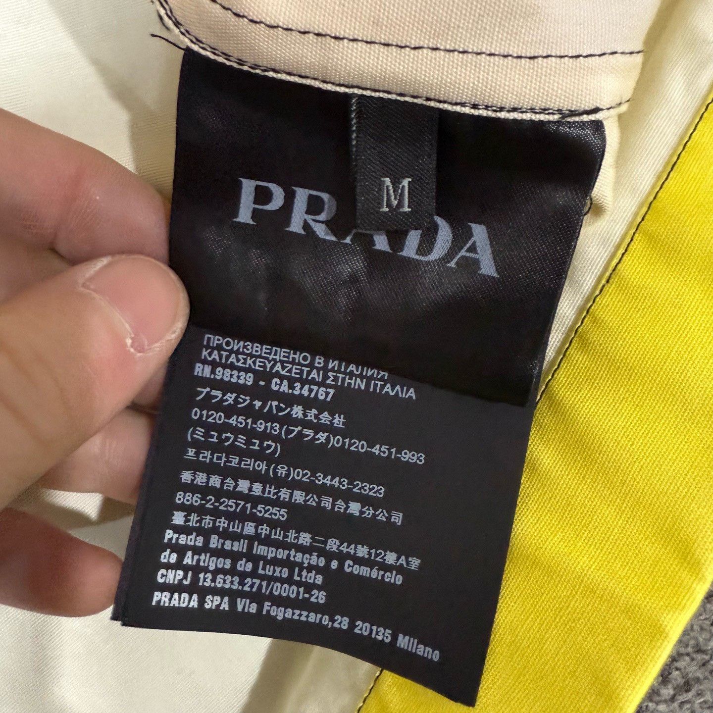 Prada Prada Tape Brain Print Logo Colorblock Shirt Size US M / EU 48-50 / 2 - 4 Thumbnail