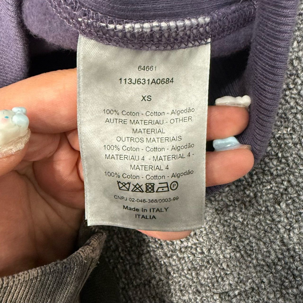 Dior Dior Blue Purple Terry Hoodie Size XS / US 0-2 / IT 36-38 - 6 Thumbnail