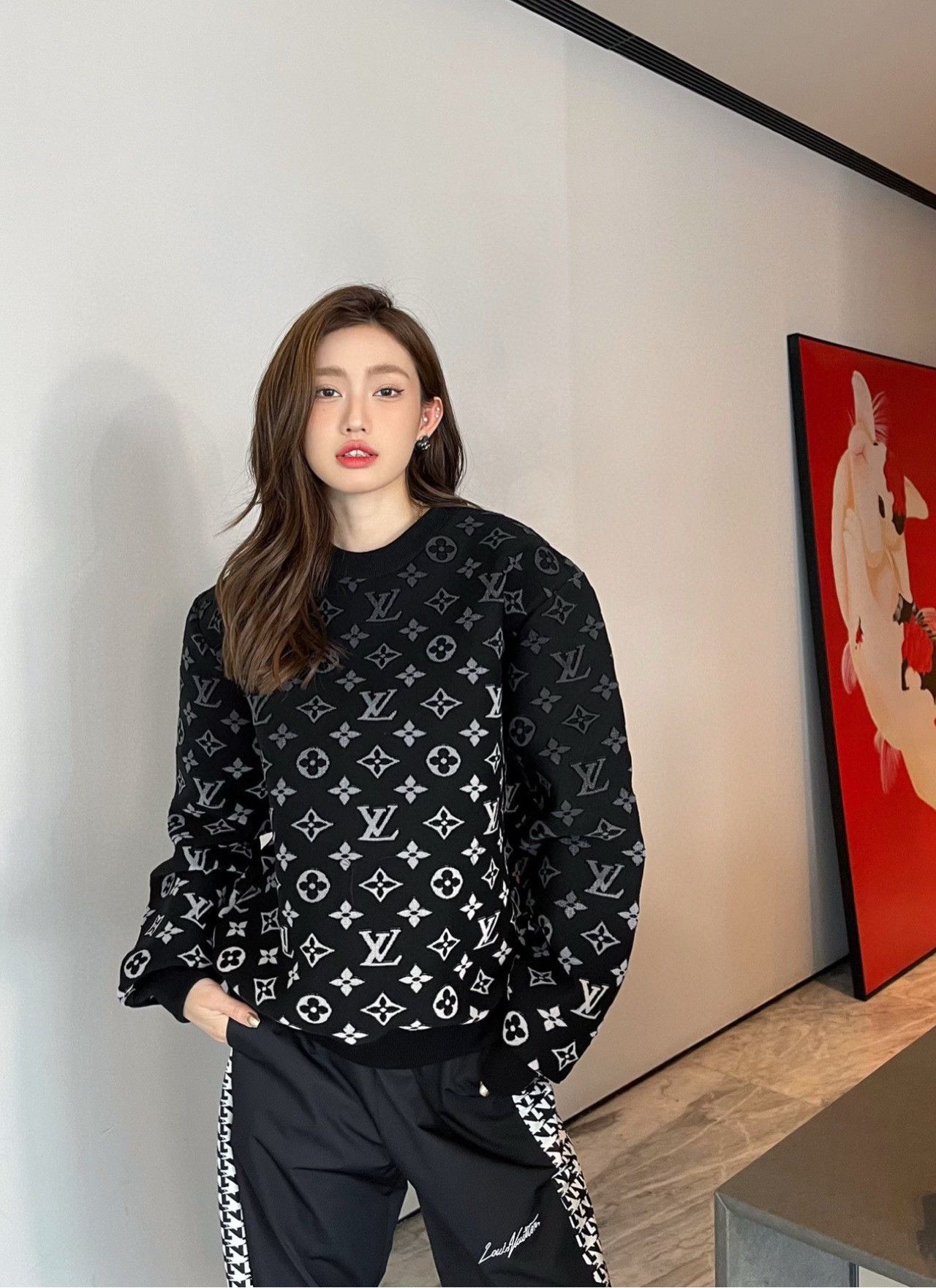 Louis Vuitton Louis Vuitton 2024 Black Silver Gradient Logo Sweater Size US XL / EU 56 / 4 - 9 Thumbnail