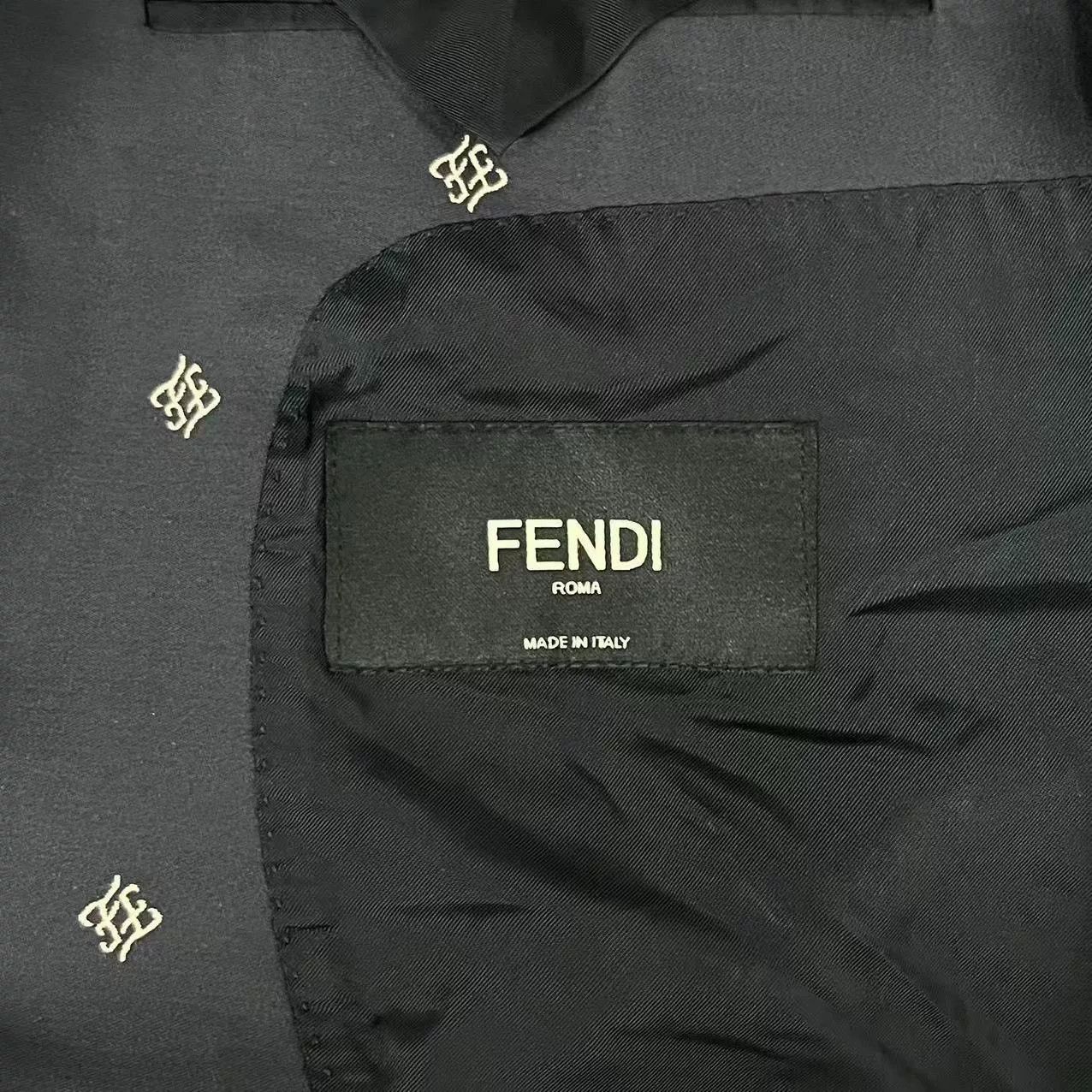 Fendi Fendi New Double F Logo Wool Suit Jacket Size US L / EU 52-54 / 3 - 5 Thumbnail