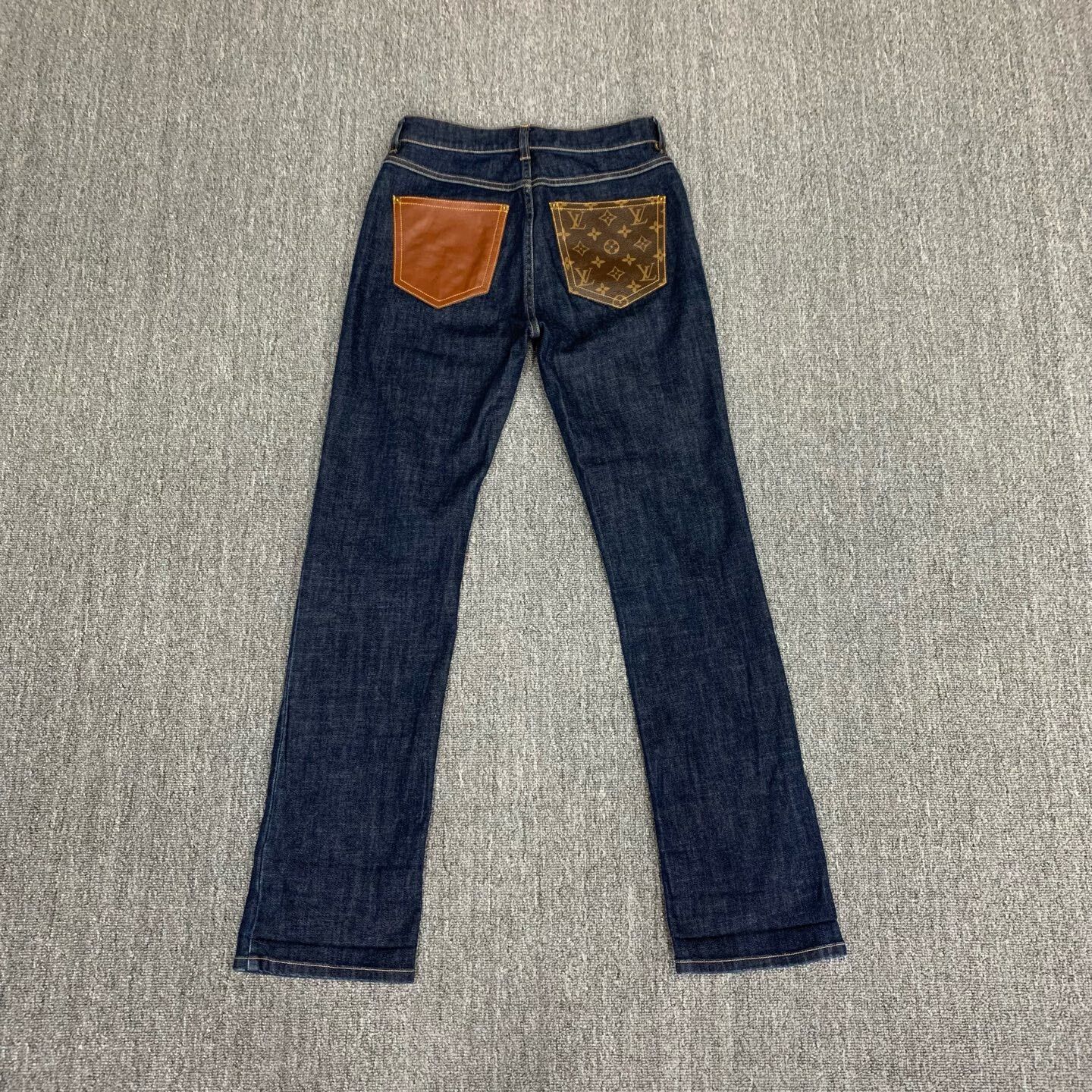 Louis Vuitton Louis Vuitton Blue Monogram Patchwork Jeans Size US 34 / EU 50 - 2 Thumbnail