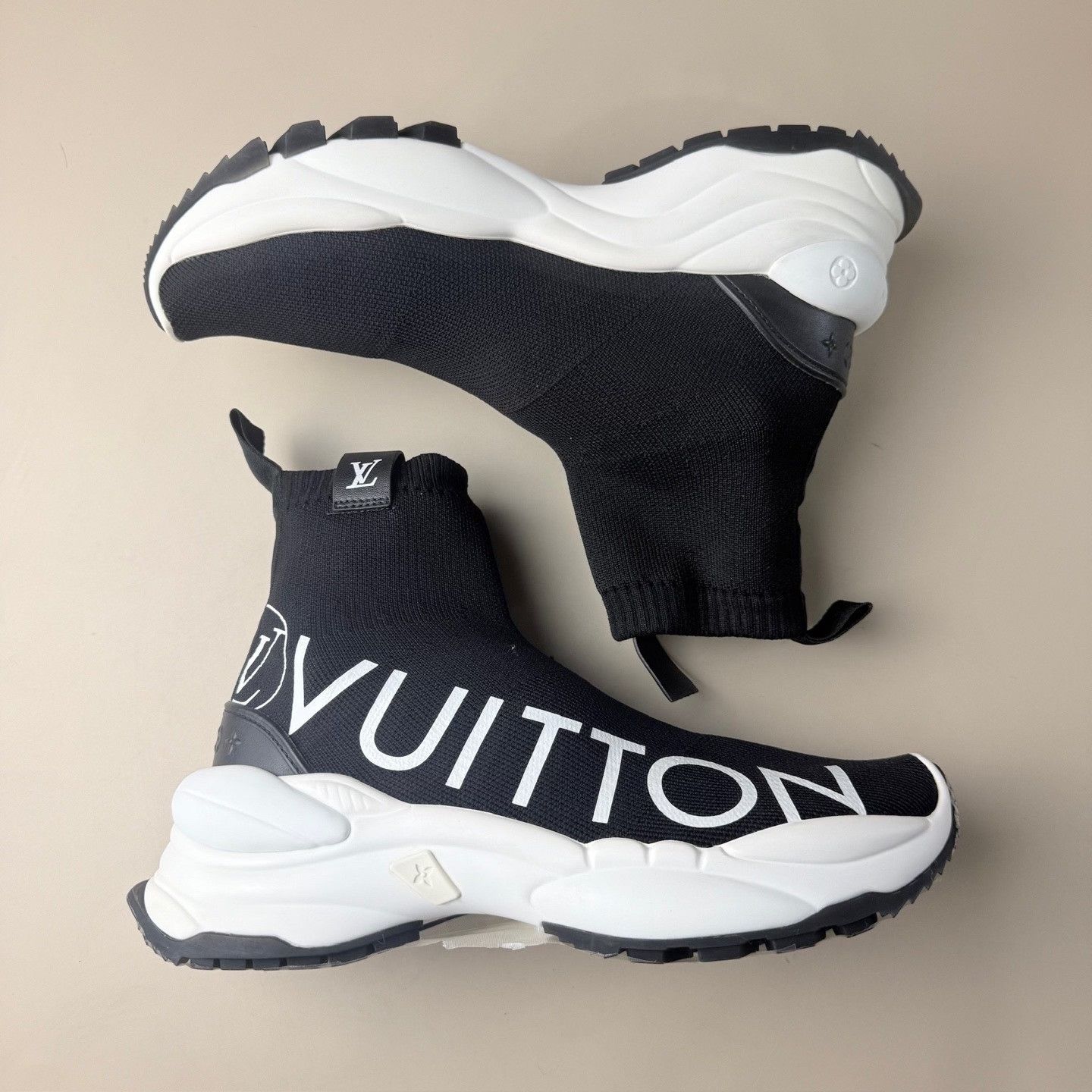 Louis Vuitton Louis Vuitton Black White Letter Platform Sock Boots Size US 6.5 / IT 36.5 - 4 Thumbnail