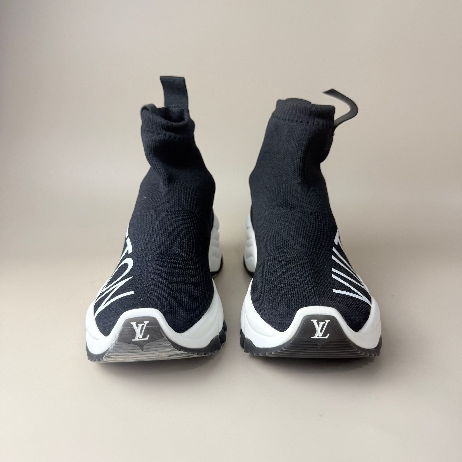 Louis Vuitton Louis Vuitton Black White Letter Platform Sock Boots Size US 6.5 / IT 36.5 - 2 Thumbnail