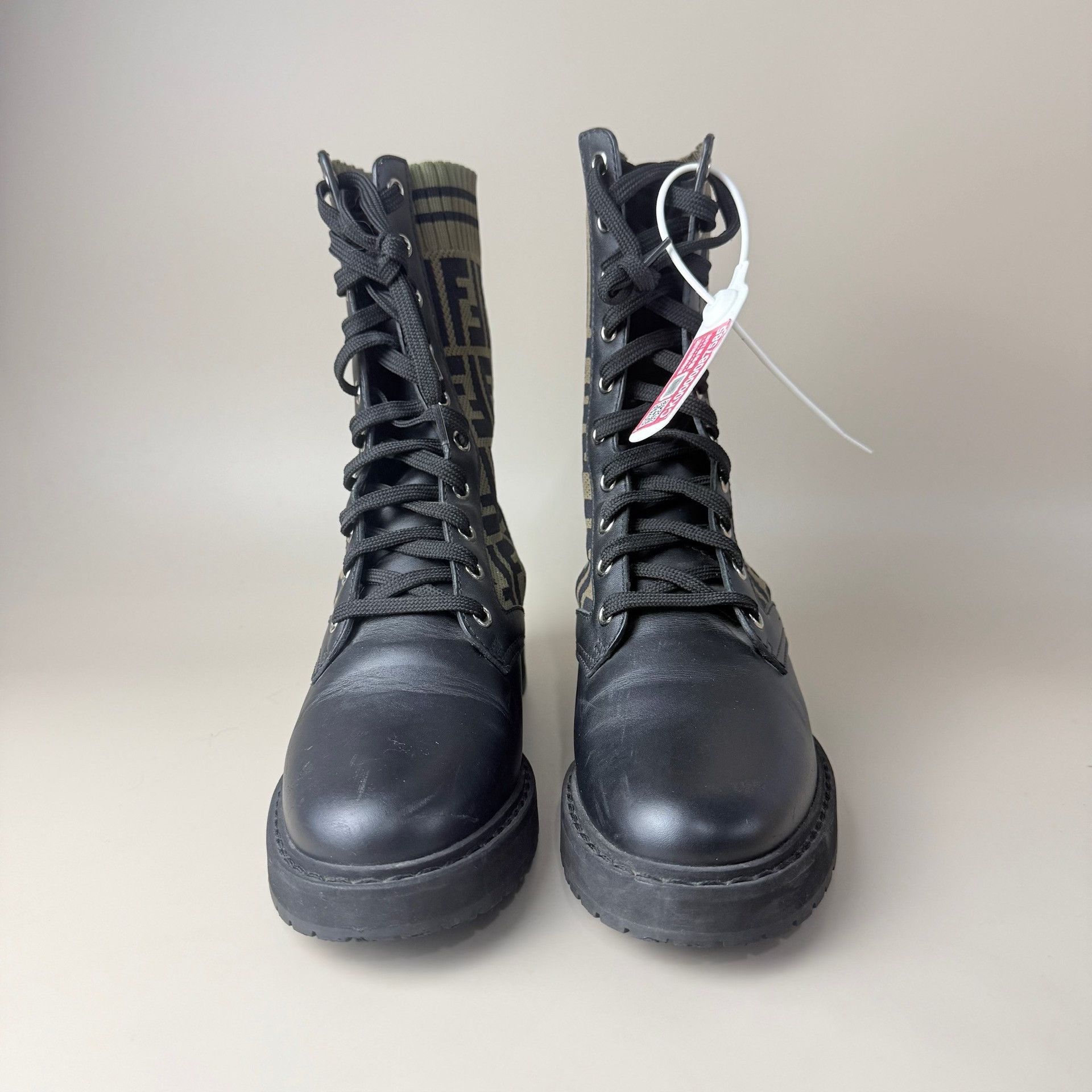 Fendi Fendi Black Brown F Print Short Boots Size US 4 / IT 34 - 2 Thumbnail