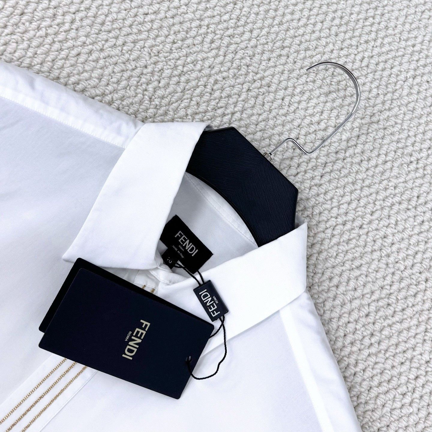 Fendi Fendi White Shirt Jacket Size US XXS / EU 40 - 3 Thumbnail