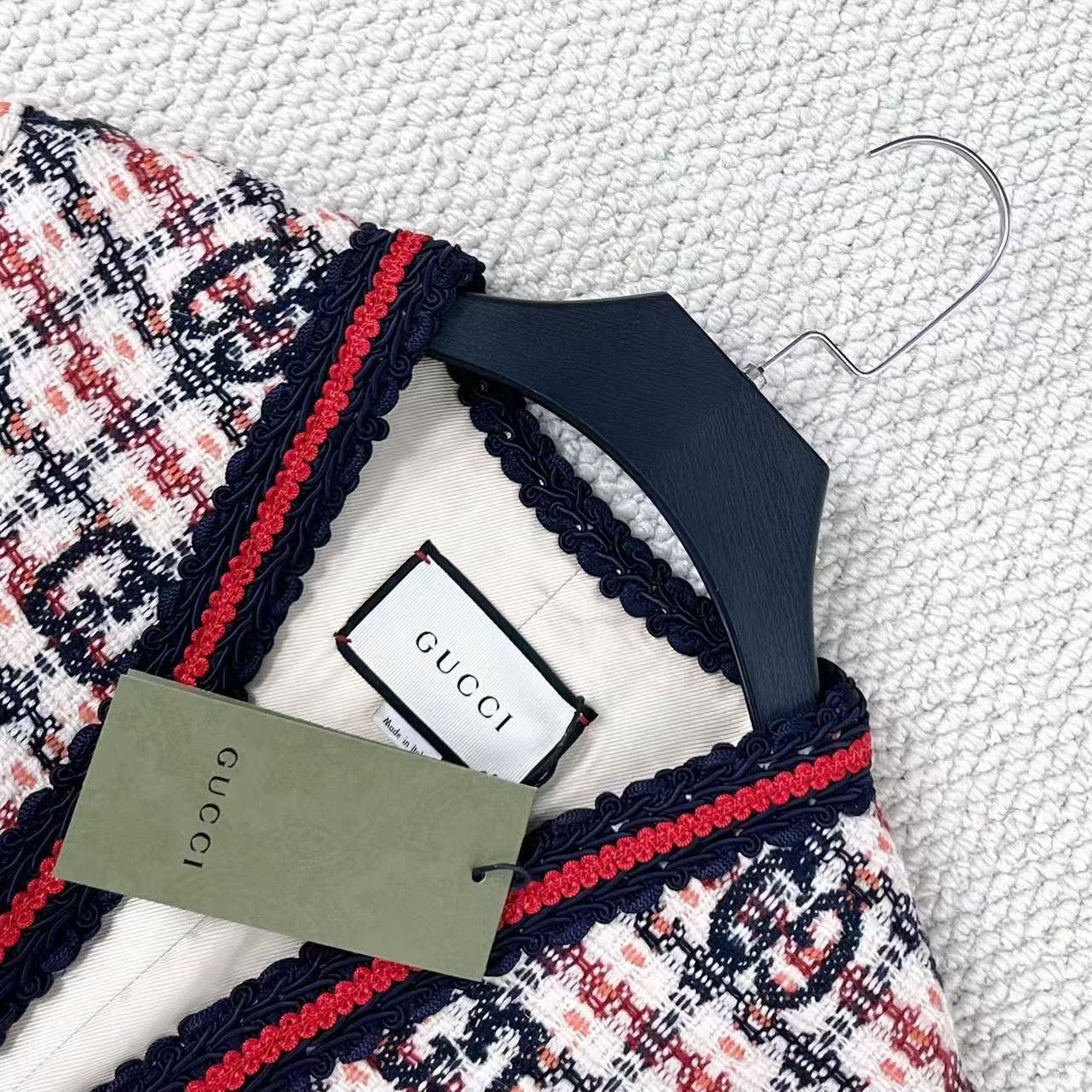 Gucci Gucci Tweed Double G Plaid Cardigan Size XS / US 0-2 / IT 36-38 - 3 Thumbnail