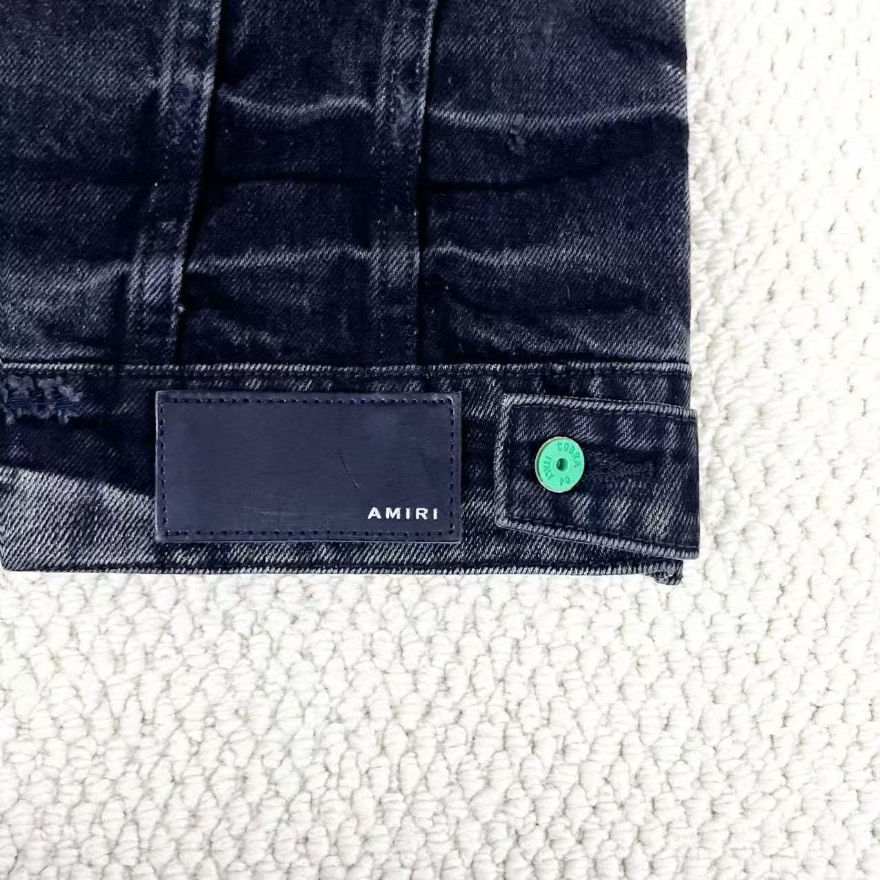 Amiri Amiri Mx2 Denim Biker Jacket Size US S / EU 44-46 / 1 - 4 Thumbnail