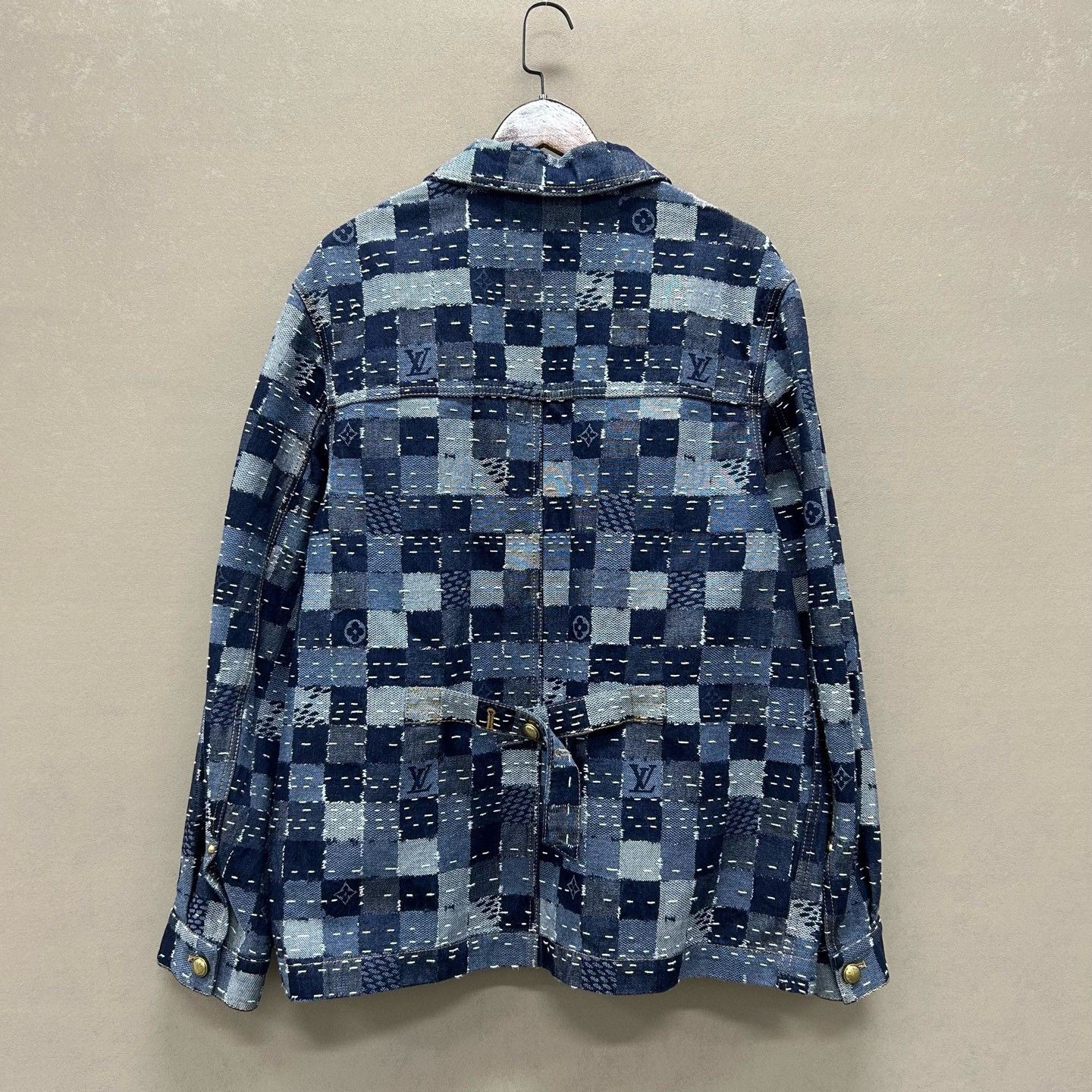 Nigo Louis Vuitton Nigo FW25 Checkered Embroidered Denim Jacket Size US M / EU 48-50 / 2 - 2 Thumbnail