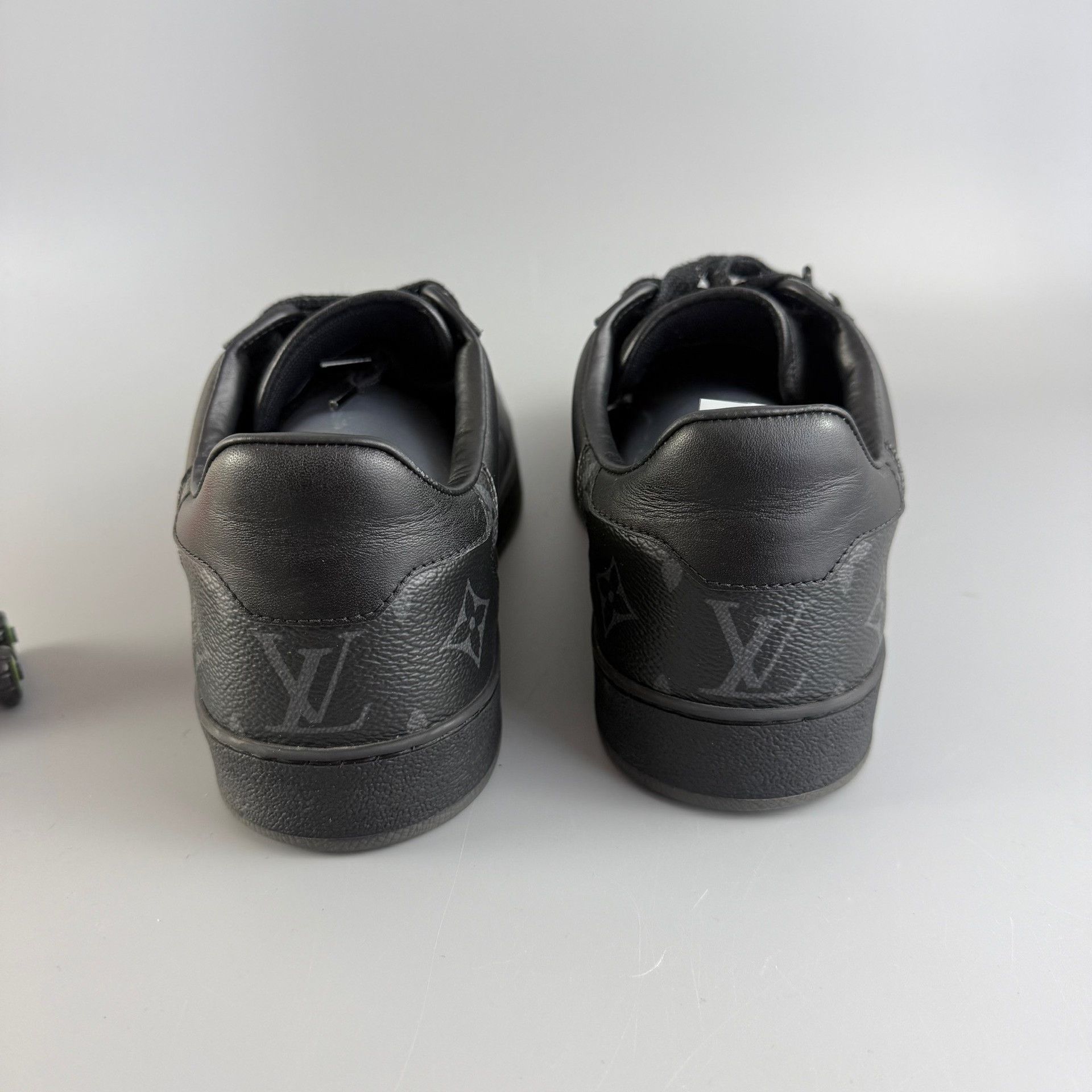 Louis Vuitton LV Black Monogram Lace-Up Casual Shoes Size US 6 / EU 39 - 3 Thumbnail