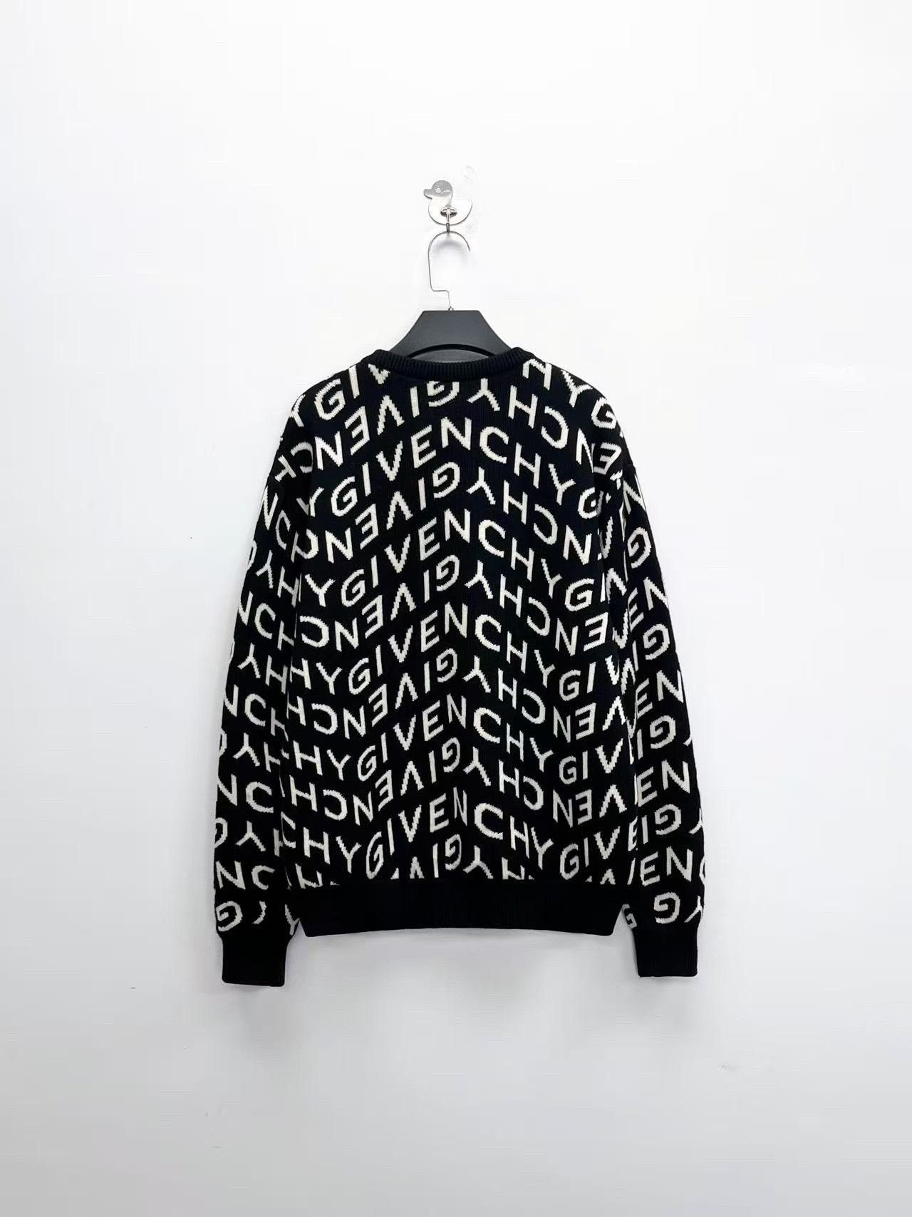 Givenchy Givenchy New Black Logo Knit Sweater Size US L / EU 52-54 / 3 - 2 Thumbnail