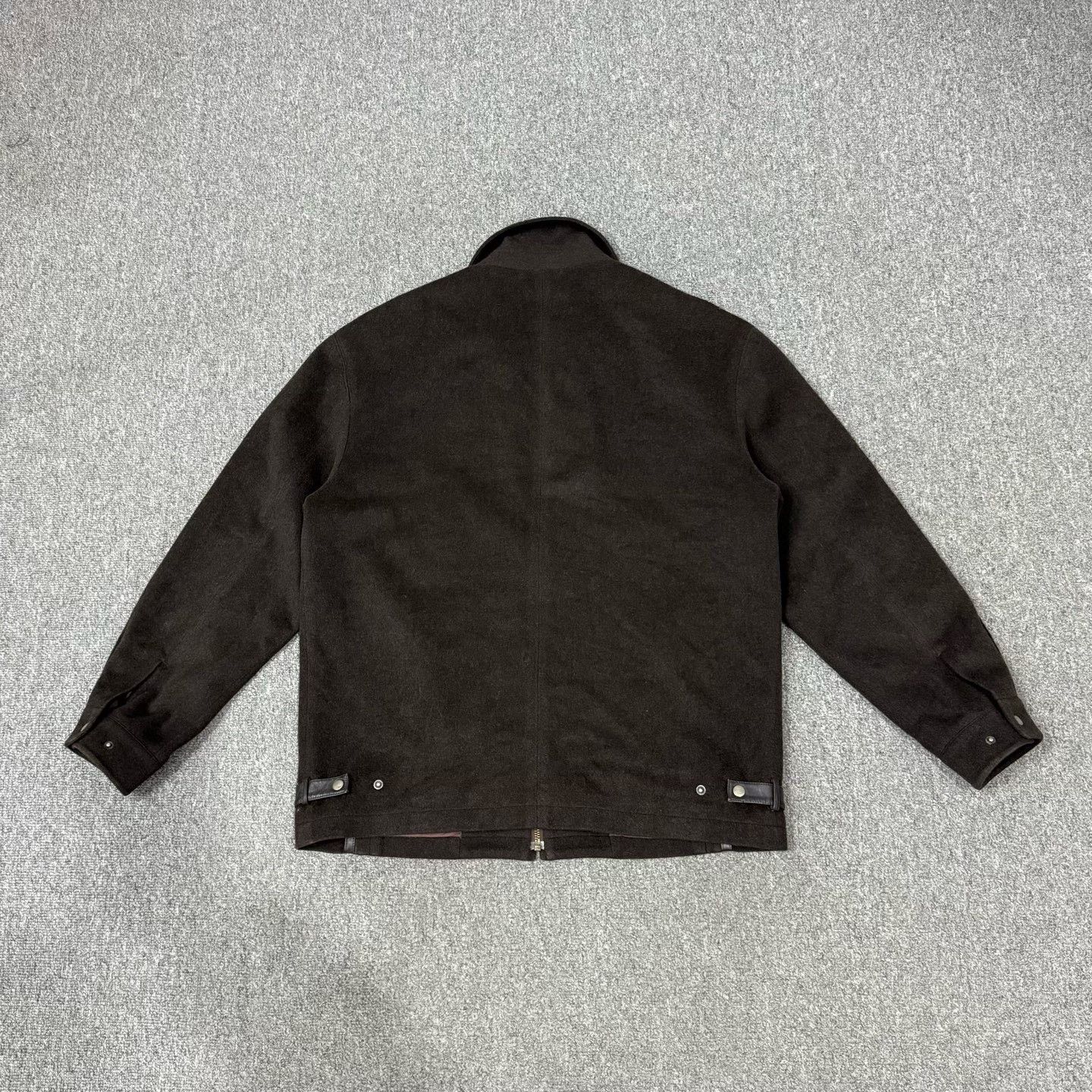 Burberry Burberry Brown Wool Zip Jacket Size US L / EU 52-54 / 3 - 2 Thumbnail