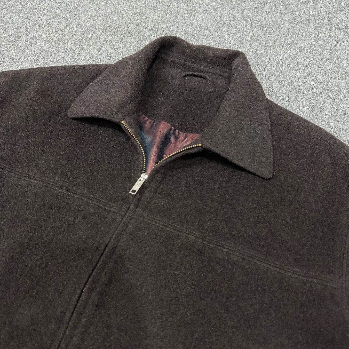 Burberry Burberry Brown Wool Zip Jacket Size US L / EU 52-54 / 3 - 3 Thumbnail