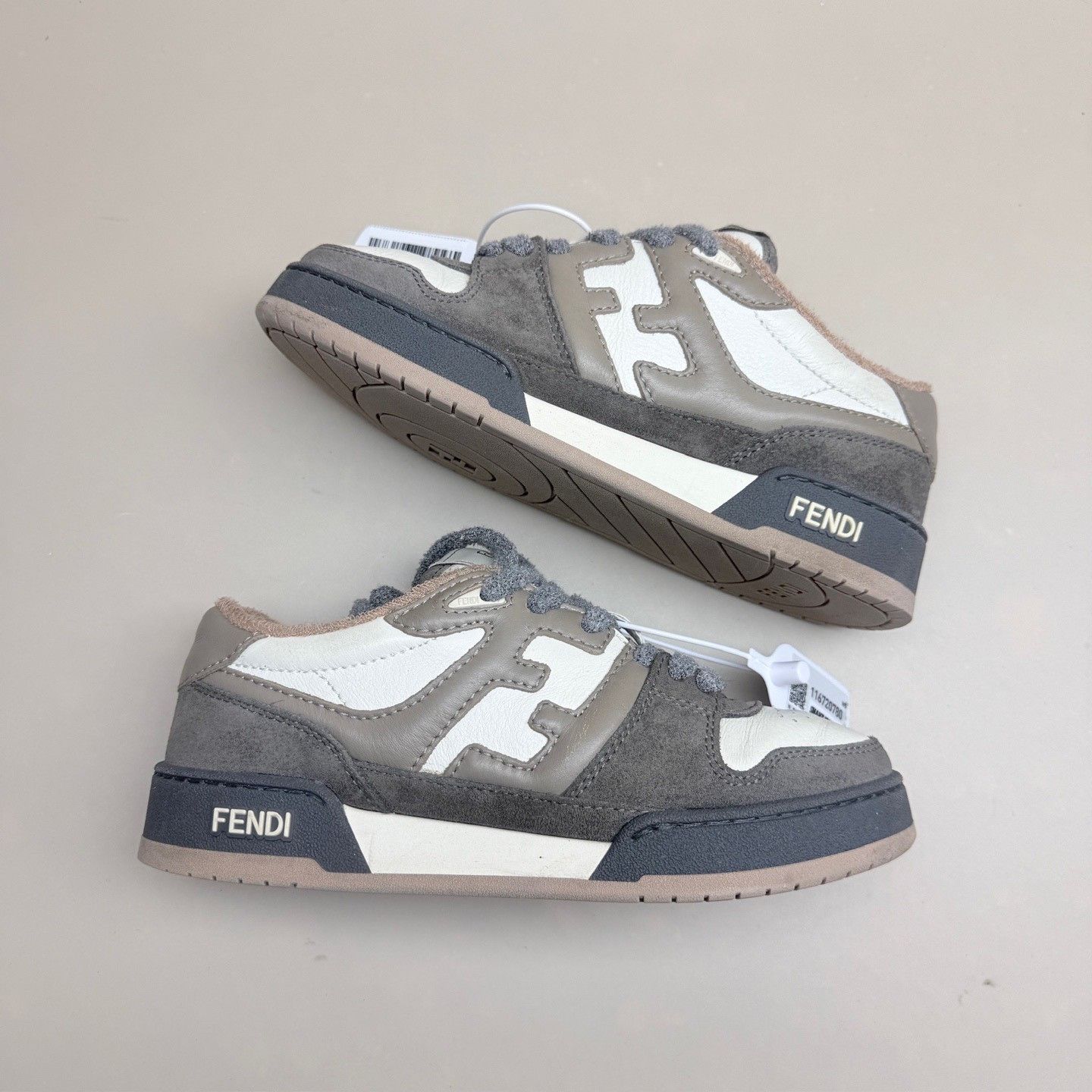 Fendi Fendi White Coffee Embossed Casual Shoes Size US 5 / IT 35 - 4 Thumbnail