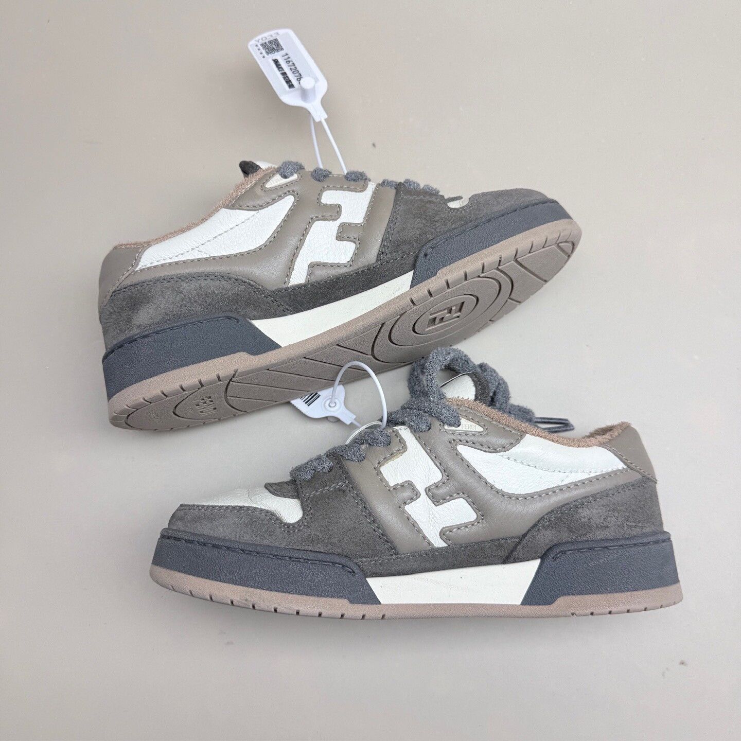 Fendi Fendi White Coffee Embossed Casual Shoes Size US 5 / IT 35 - 5 Thumbnail