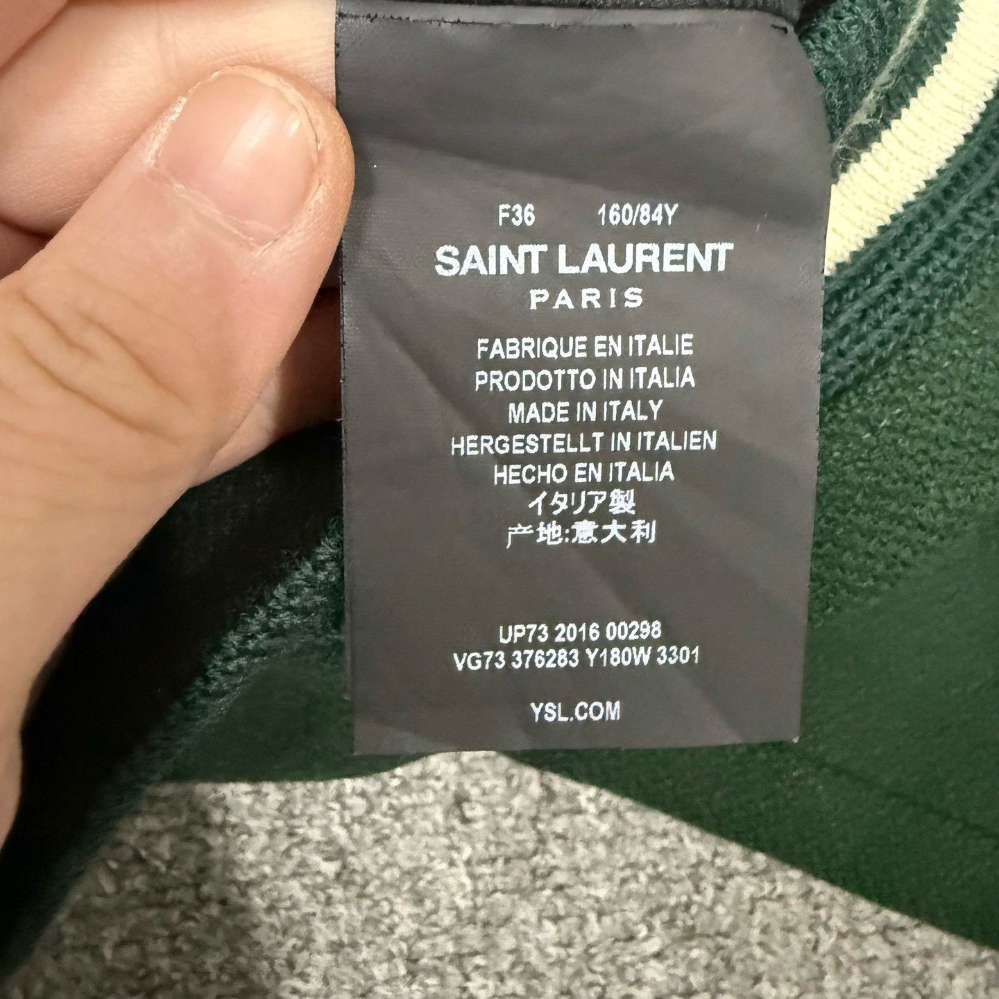 Saint Laurent Paris Saint Laurent Wool Baseball Jacket Size XS / US 0-2 / IT 36-38 - 4 Thumbnail