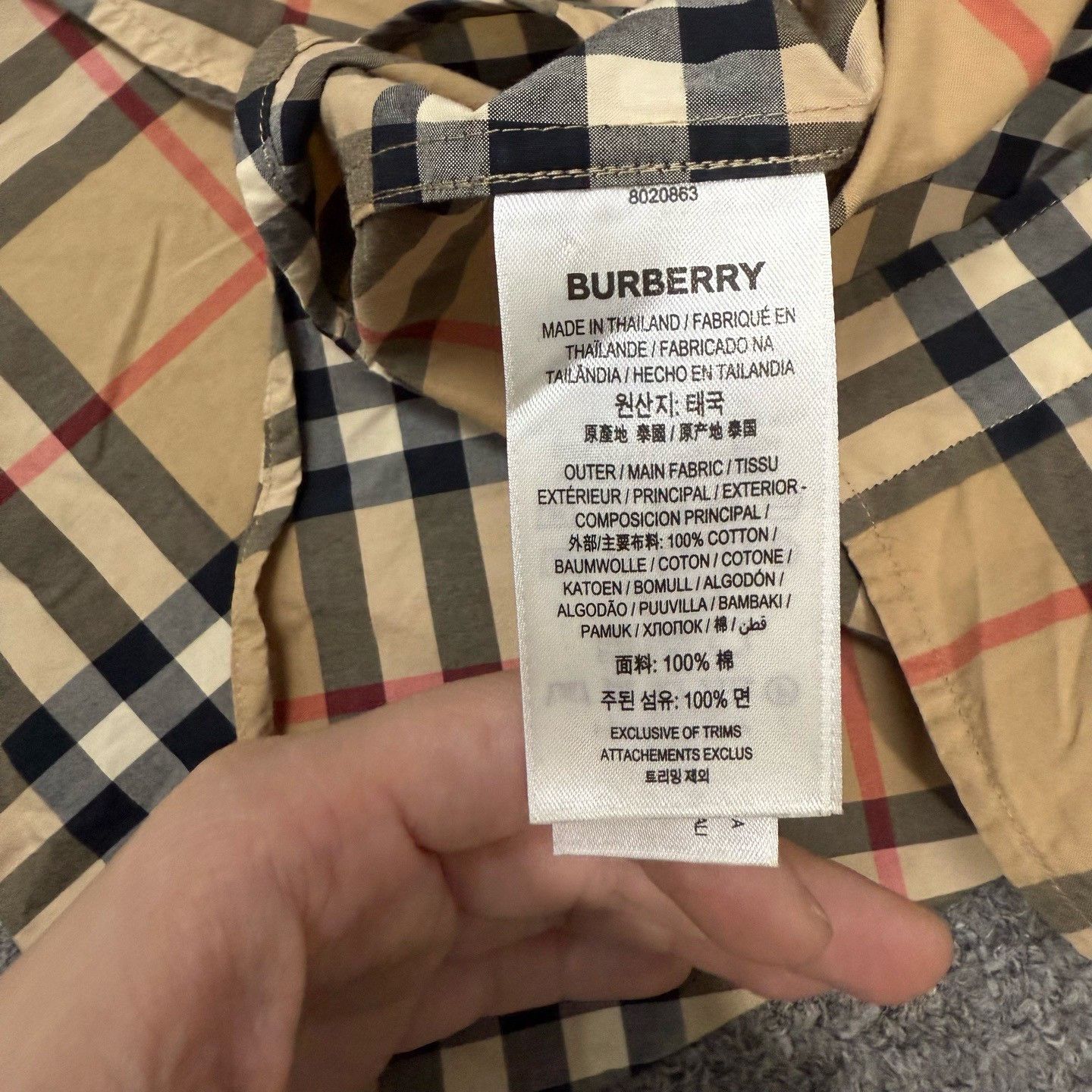 Burberry Burberry Check Long-Sleeve Shirt Size US XXL / EU 58 / 5 - 4 Thumbnail