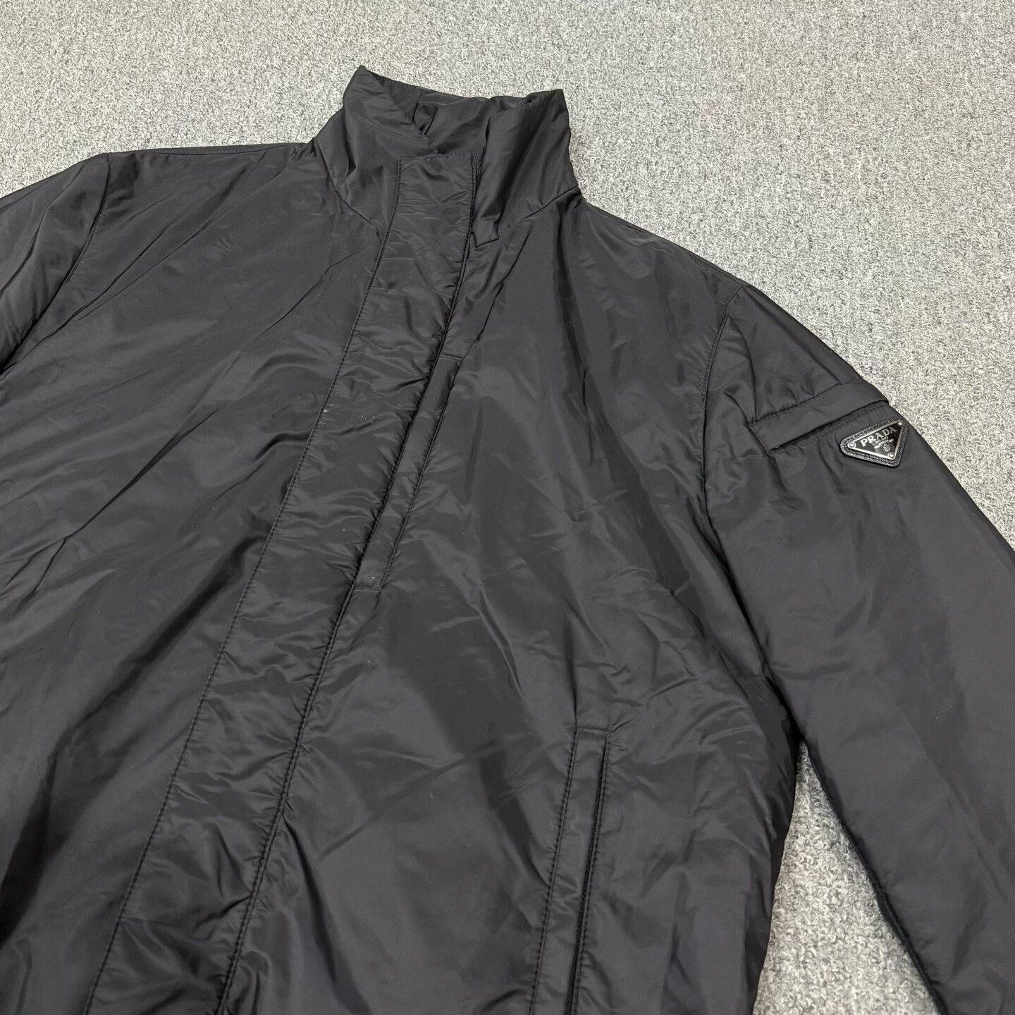 Prada Prada Black Triangle Logo Nylon Jacket Size US M / EU 48-50 / 2 - 3 Thumbnail