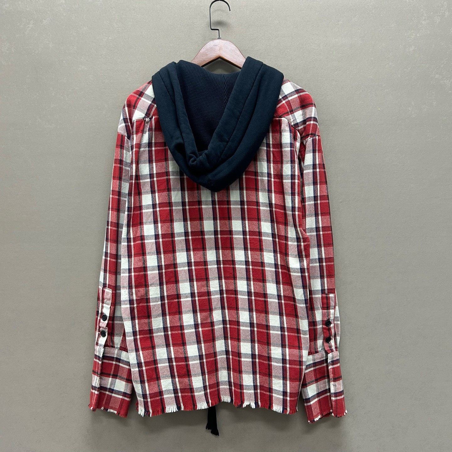 Greg Lauren Greg Lauren Red Plaid Hoodie Jacket Size US M / EU 48-50 / 2 - 2 Thumbnail