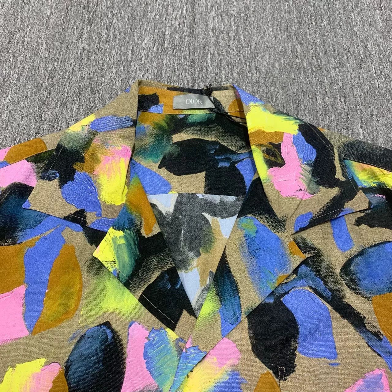 Dior Dior Oil Painting Floral Graffiti Short Sleeve Shirt Size US XXS / EU 40 - 9 Thumbnail