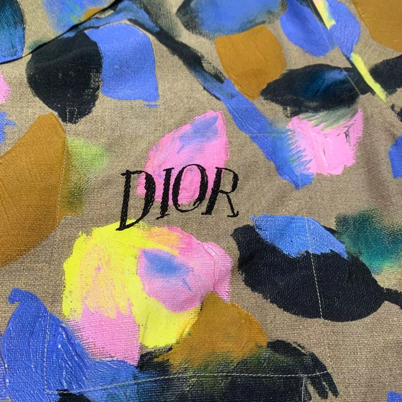 Dior Dior Oil Painting Floral Graffiti Short Sleeve Shirt Size US XXS / EU 40 - 8 Thumbnail
