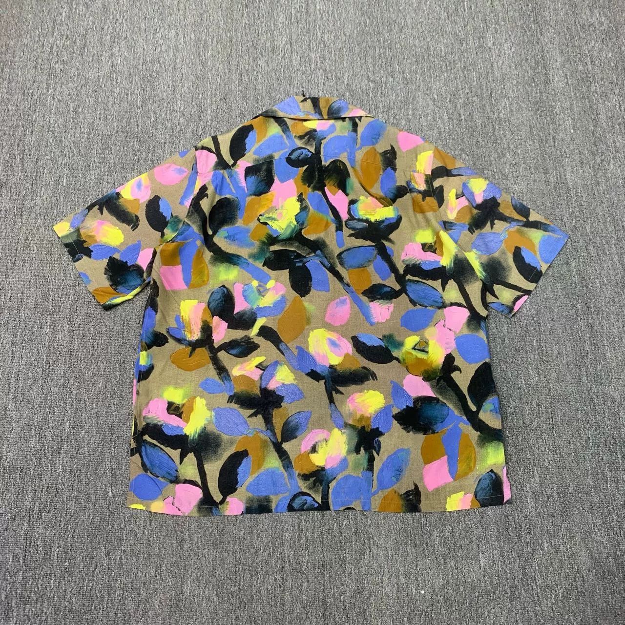 Dior Dior Oil Painting Floral Graffiti Short Sleeve Shirt Size US XXS / EU 40 - 2 Thumbnail