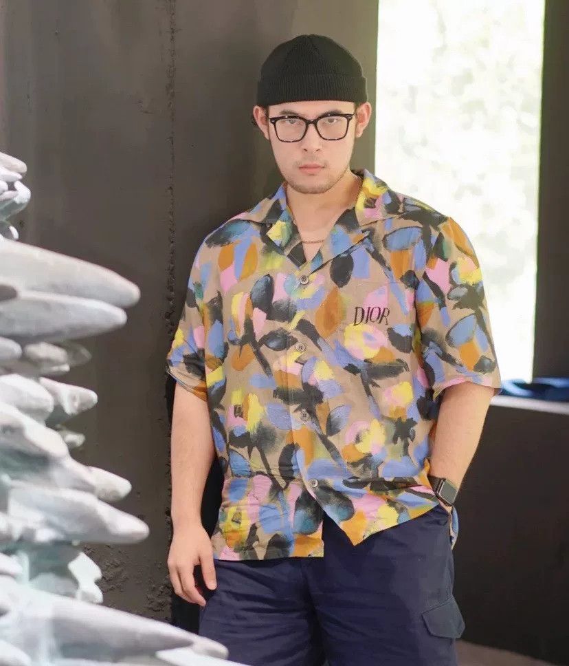Dior Dior Oil Painting Floral Graffiti Short Sleeve Shirt Size US XXS / EU 40 - 4 Thumbnail