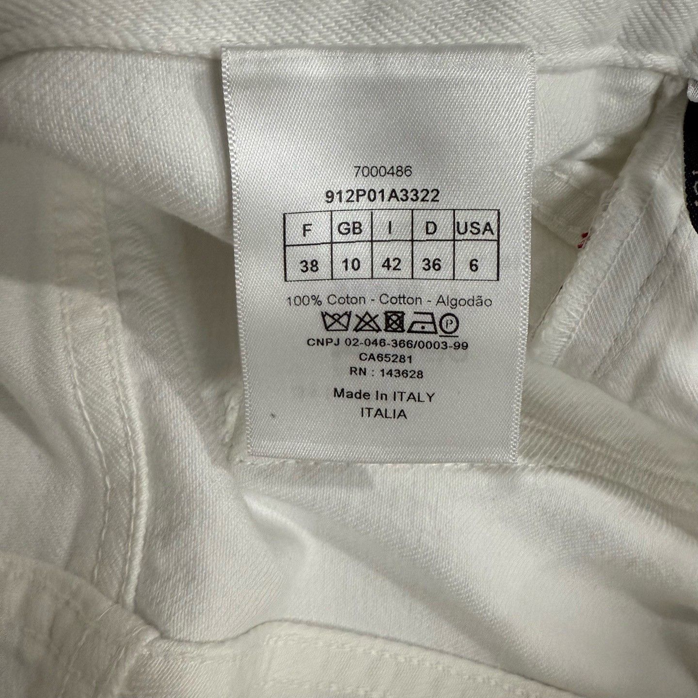 Dior Dior White Ribbon Rolled Hem Jeans Size 38" / US 16 / IT 52 - 4 Thumbnail