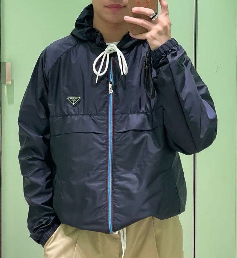 Prada Prada 2025 Blue Triangle Logo Nylon Jacket Size US M / EU 48-50 / 2 - 4 Thumbnail