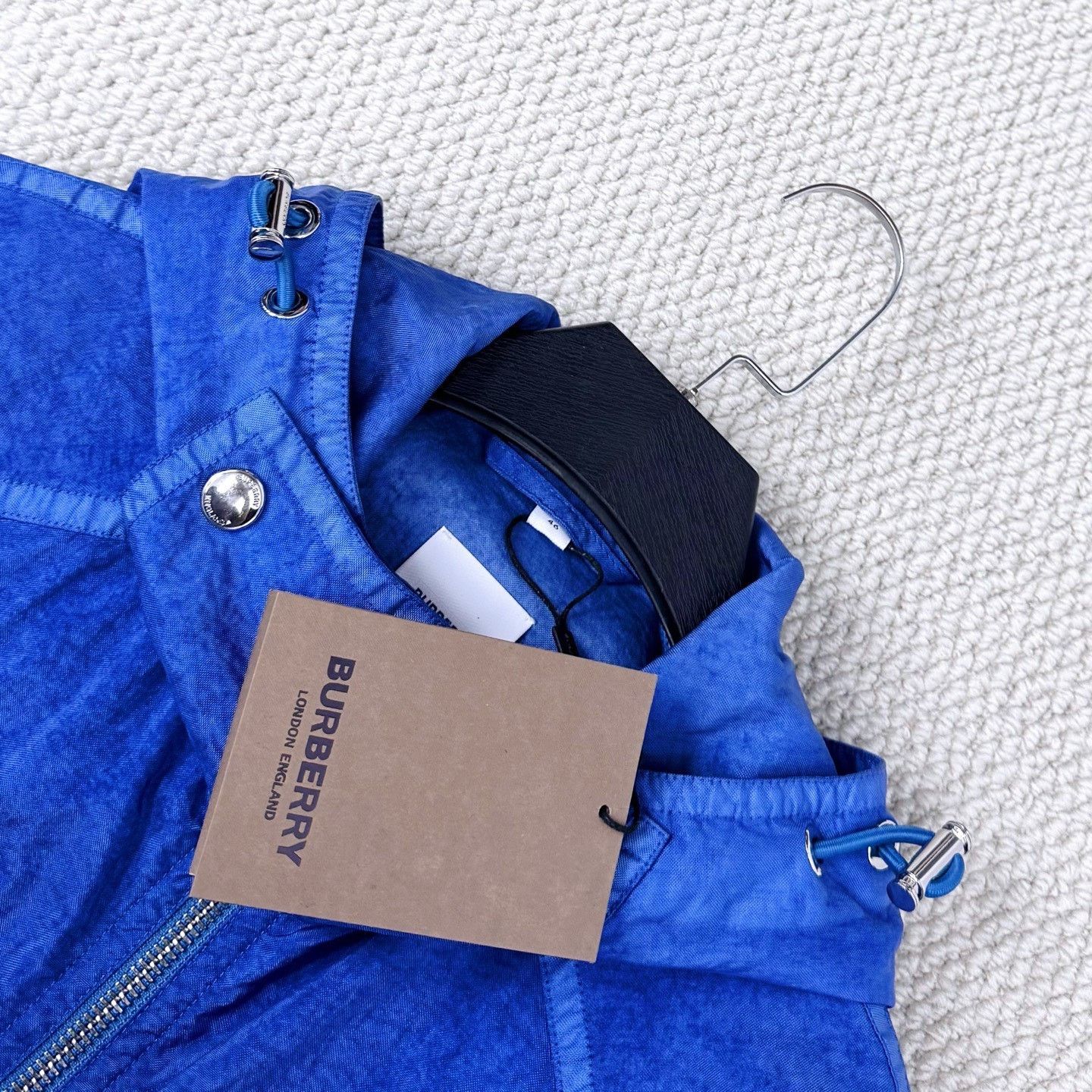 Burberry Burberry Blue Logo Nylon Hooded Jacket Size US S / EU 44-46 / 1 - 3 Thumbnail