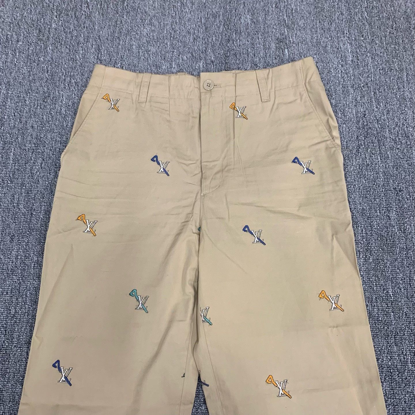 Louis Vuitton LV Beige Embroidered Casual Pants Size US 30 / EU 46 - 8 Thumbnail