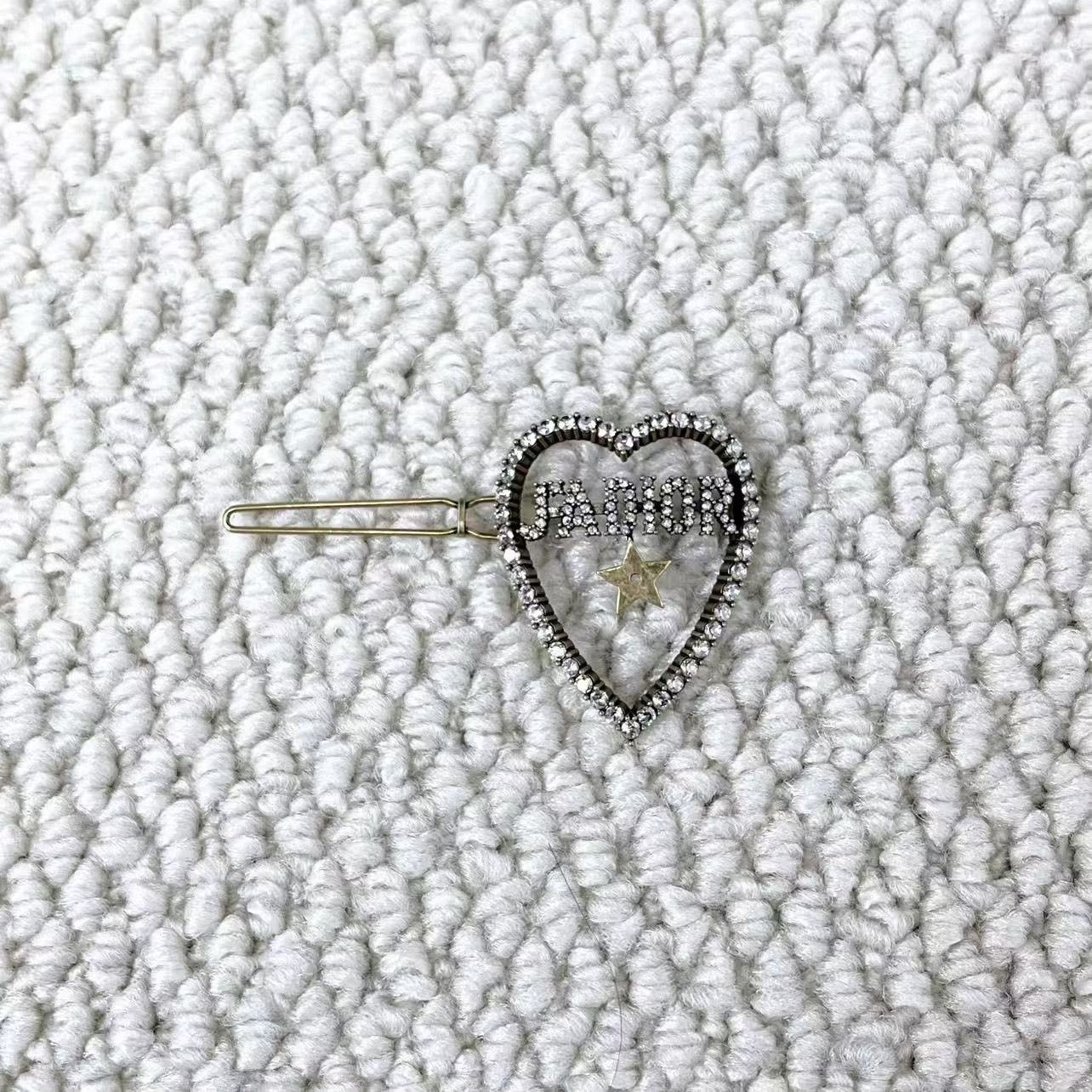 Dior Dior Heart Star Logo Hairpin Brooch Size ONE SIZE - 3 Thumbnail