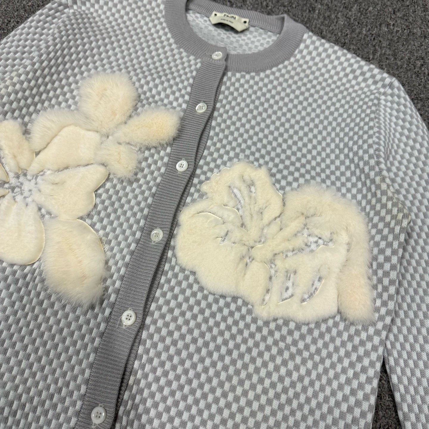 Fendi Fendi Color-Block Floral Knit Cardigan Size XS / US 0-2 / IT 36-38 - 3 Thumbnail