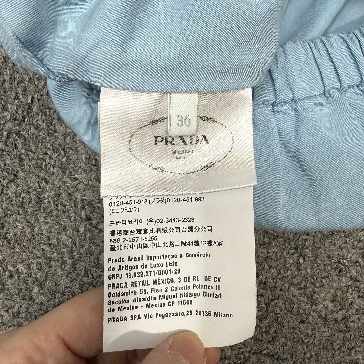 Prada Prada 2025 Light Blue Zip Jacket Size XS / US 0-2 / IT 36-38 - 4 Thumbnail
