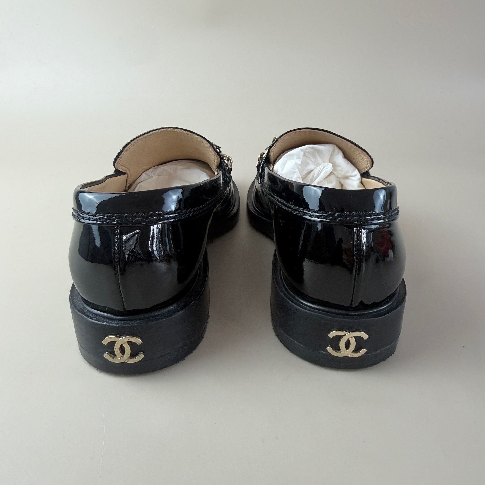 Chanel CHANEL Chain Letter Loafers Size US 5 / IT 35 - 3 Thumbnail